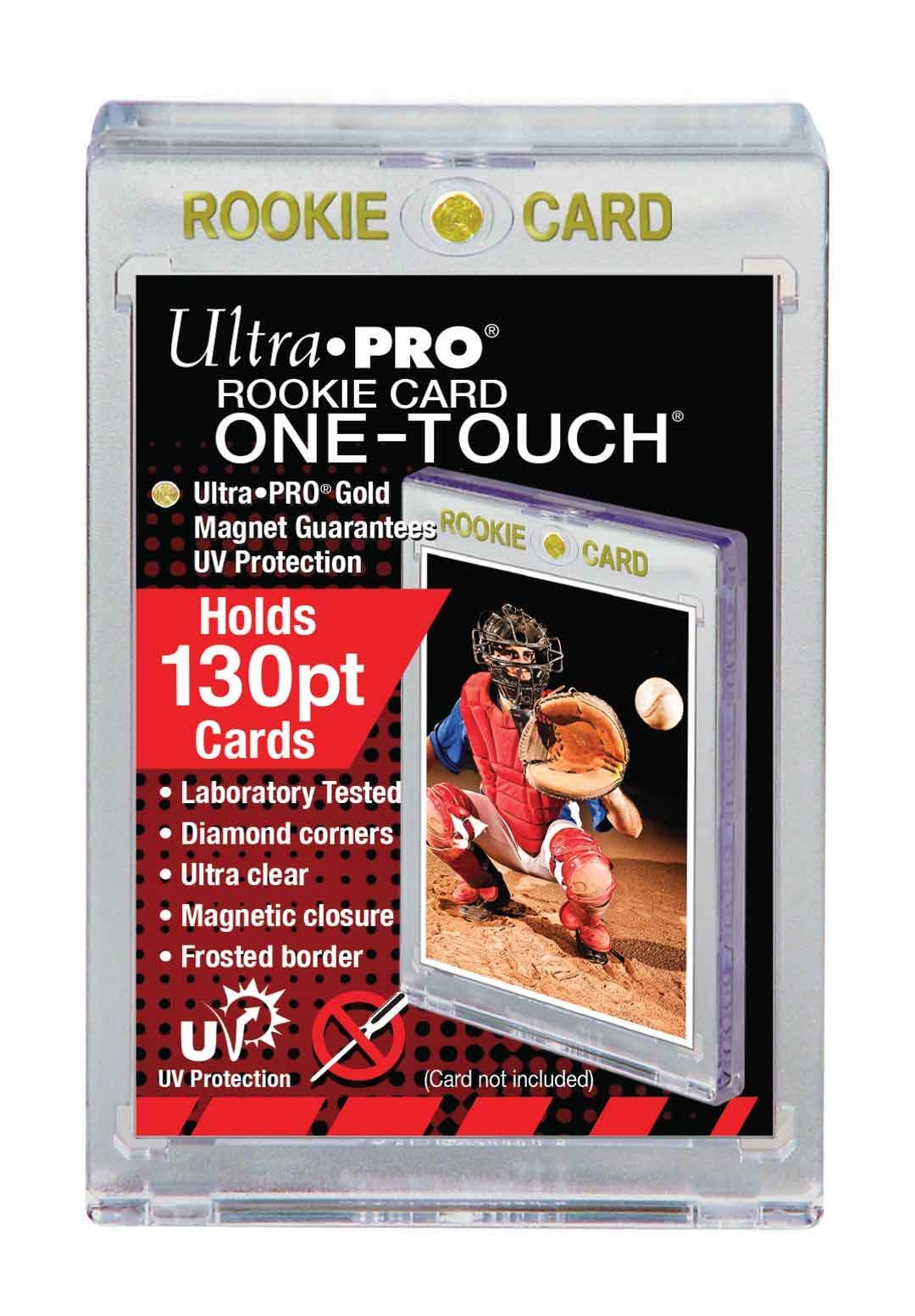 Ultra Pro Rookie Card One-Touch UV Magnetic 130pt Card Holder - Premium Trading Card Protector for Collectors, Sports Cards & Gaming Cards - Perfect for Display, Storage and Protection of Valuable Cards