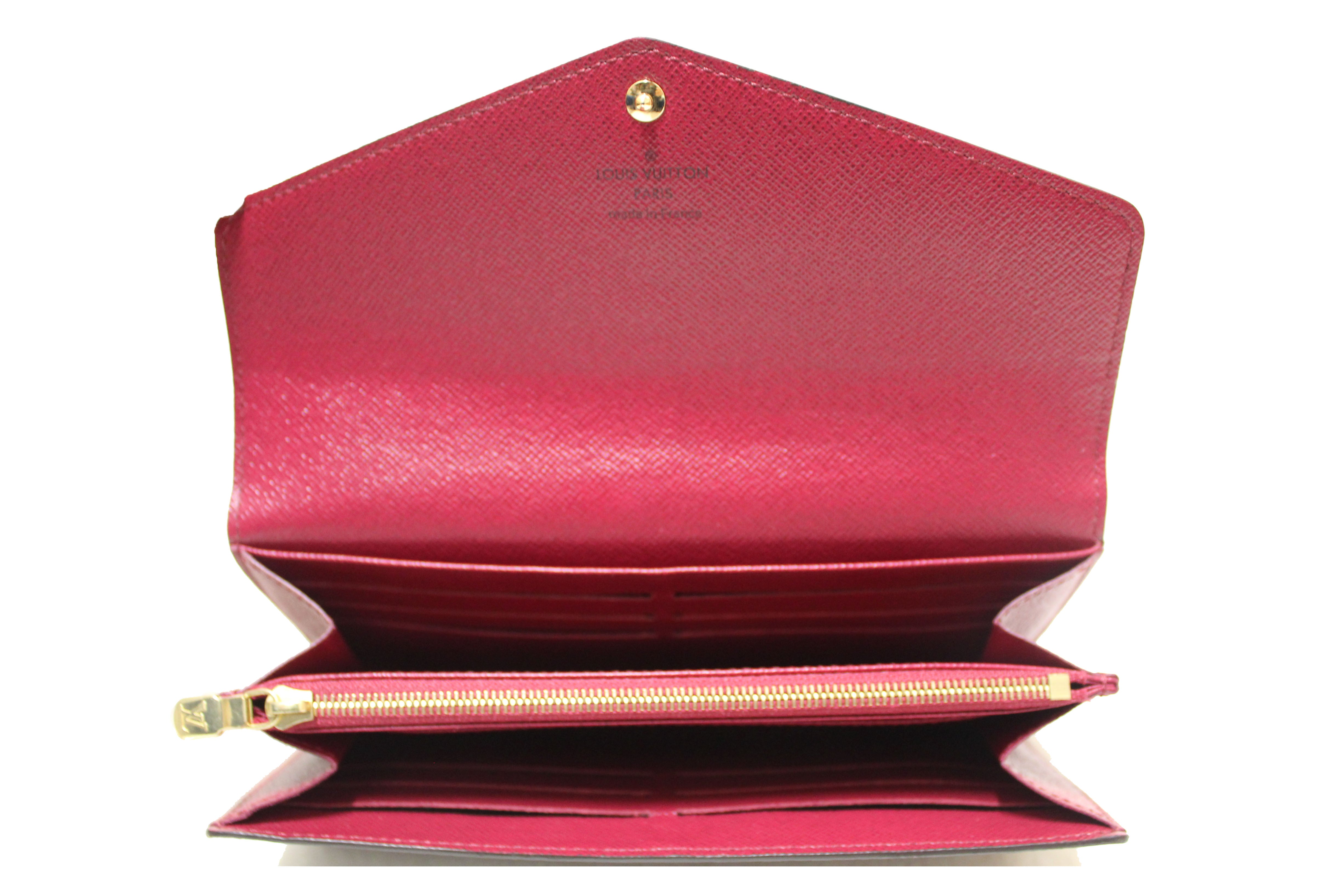 Authentic Louis Vuitton Monogram Canvas Sarah Wallet in Fuchsia - Luxury Women's Wallet for Everyday Use, Travel & Gift Giving