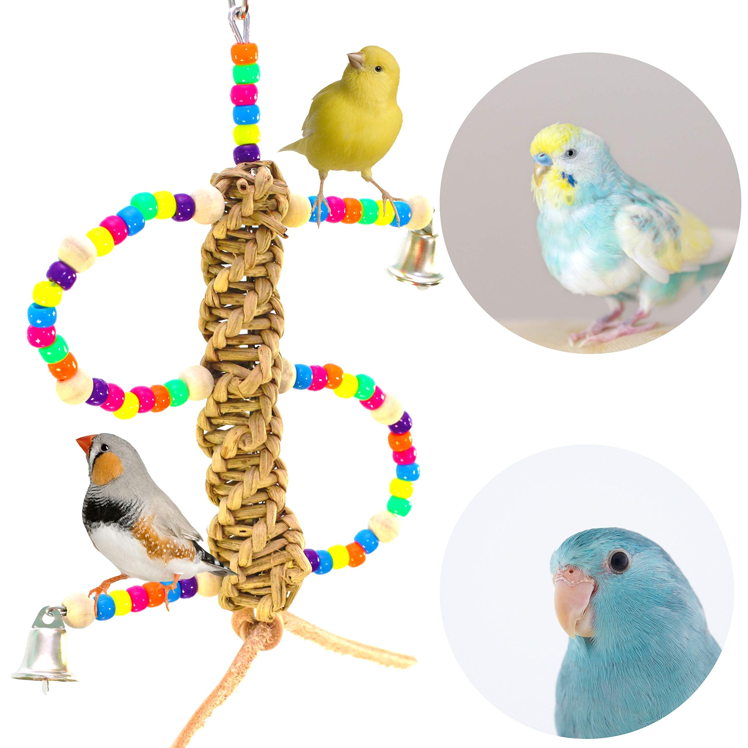 Bonka Bird Swirl Shredder Toy for Parrots & Cockatiels - Cage Play & Chewing Fun