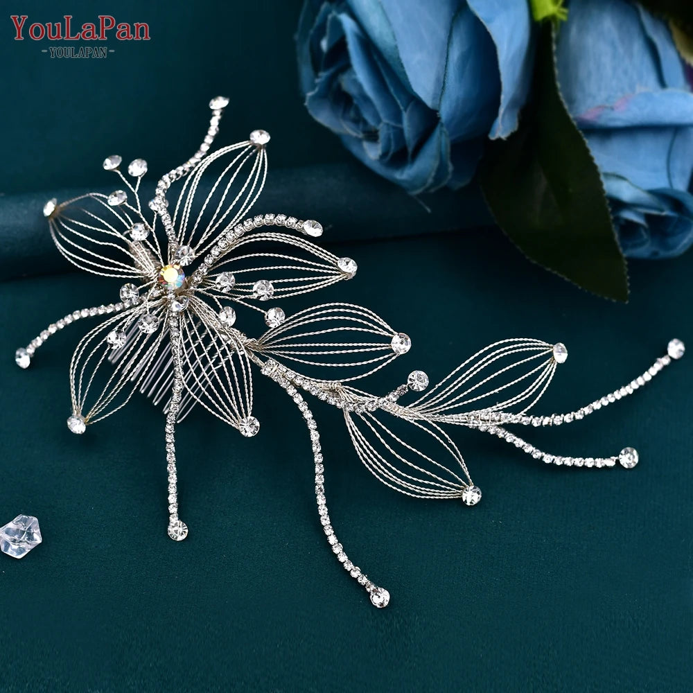 Sparkling Rhinestone Bridal Headpiece - Wedding Hair Accessory for Bride, Bridesmaids & Flower Girls | Perfect for Ceremony, Reception & Photo Shoots