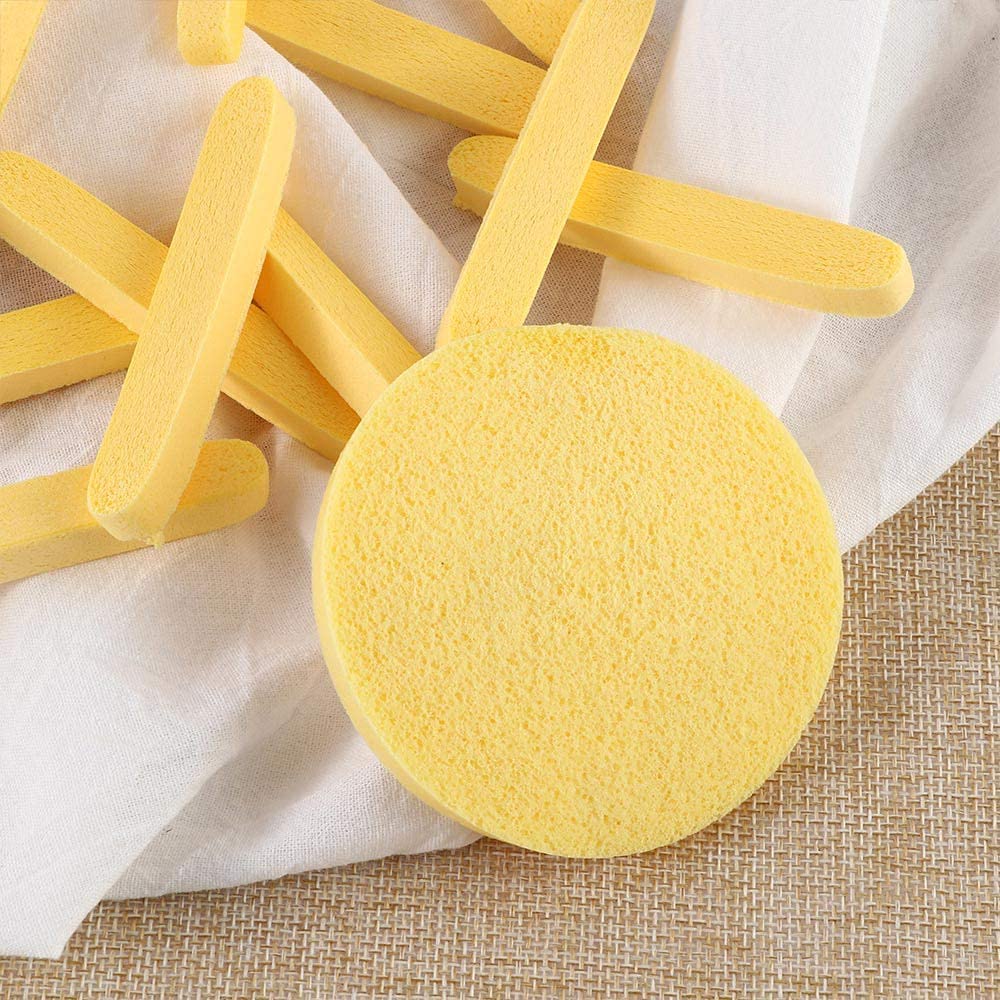 12-Piece Compressed Facial Sponges for Cleansing & Makeup Removal | Soft Exfoliating Wash Sponge Pads for Women & Girls | Includes 1 Blackhead Nose Strip | Perfect for Daily Skincare & Travel