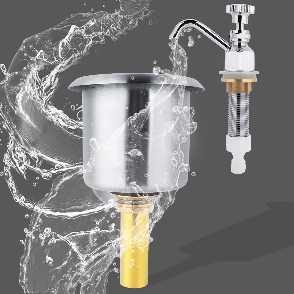 Commercial Dipper Well Faucet for Coffee Shops & Kitchens - Stainless Steel Sink Faucet for Washing Coffee Spoons, Ice Cream Scoops & Utensils - Perfect for Baristas, Restaurants & Commercial Kitchens