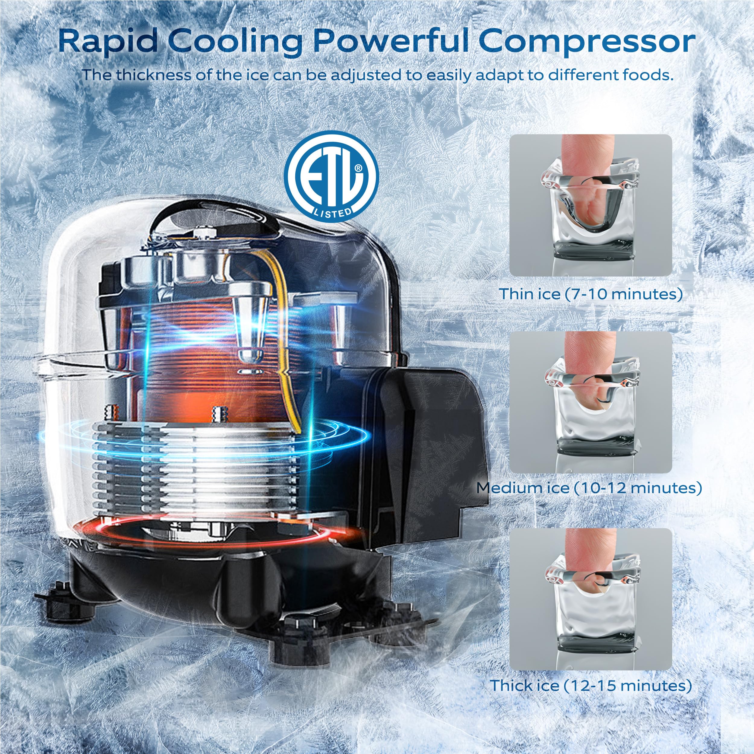 Commercial Ice Maker Machine 530Lbs/24H, Stainless Steel Industrial Ice Machine with 350Lbs Storage - Ready in 7-13 Minutes for Bars, Cafes, Restaurants & Commercial Use - Perfect for Beverage Service, Food Preservation & Large Events