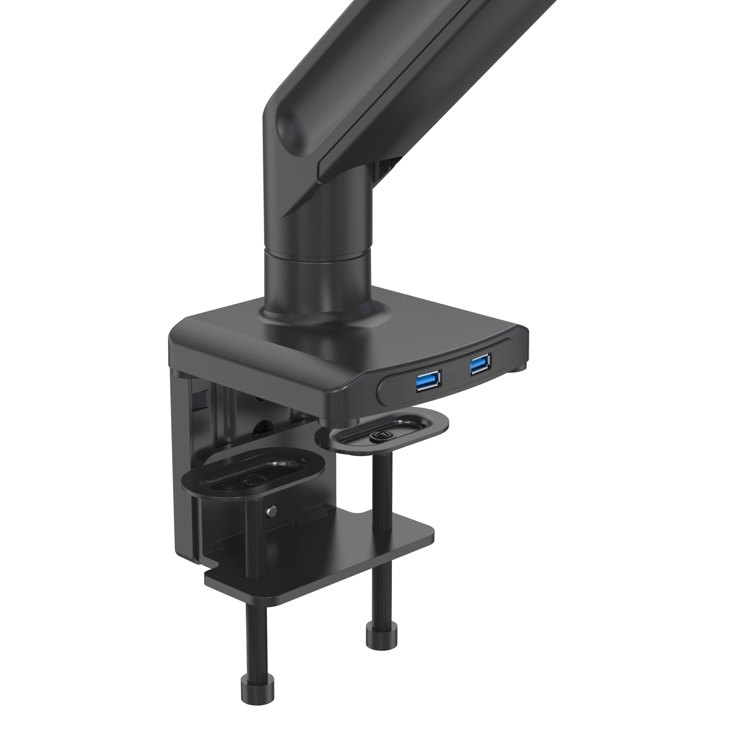 HFTEK Heavy Duty Single Monitor Arm Mount for 1-49 Inch Curved/Flat Screens - Adjustable Tilt Swivel VESA 75x100/100x100 - Supports up to 20kg - Perfect for Home Office, Gaming Setup & Workstation Ergonomics (HF24G07U)