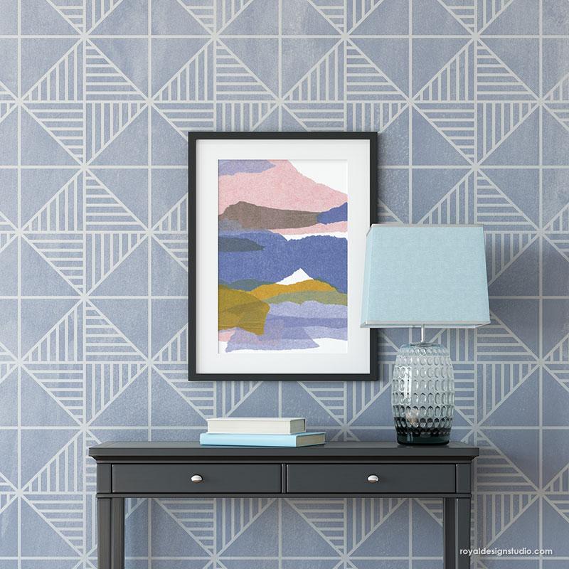 Cross Connections Tile Stencil - Reusable DIY Mosaic Tile Pattern Template for Kitchen Backsplash, Bathroom Floor & Wall Decor - Home Improvement & Craft Projects