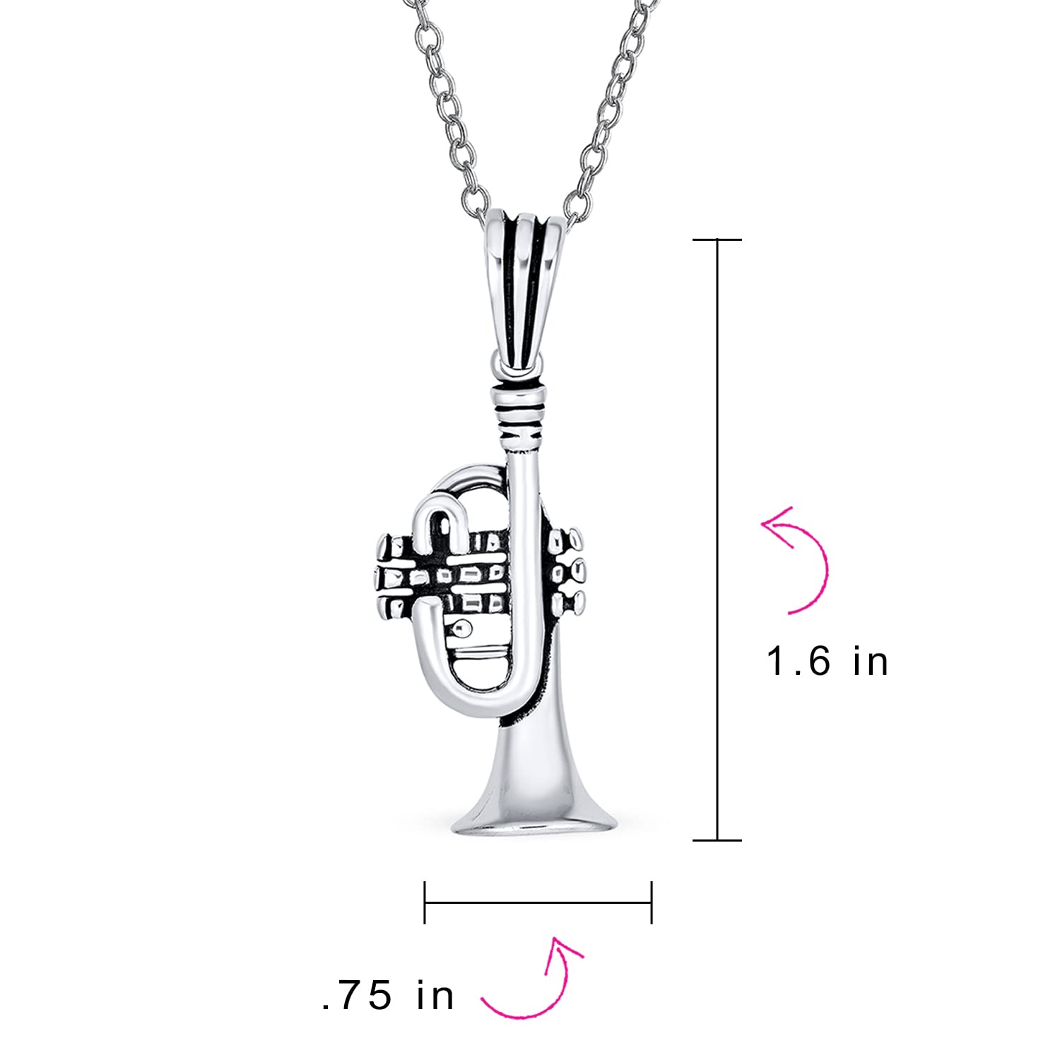 925 Sterling Silver Saxophone Pendant Necklace for Musicians, Teachers, Students & Jazz Lovers – Perfect Gift for Women & Teens – Elegant Jewelry for Concerts, Music Classes & Special Occasions