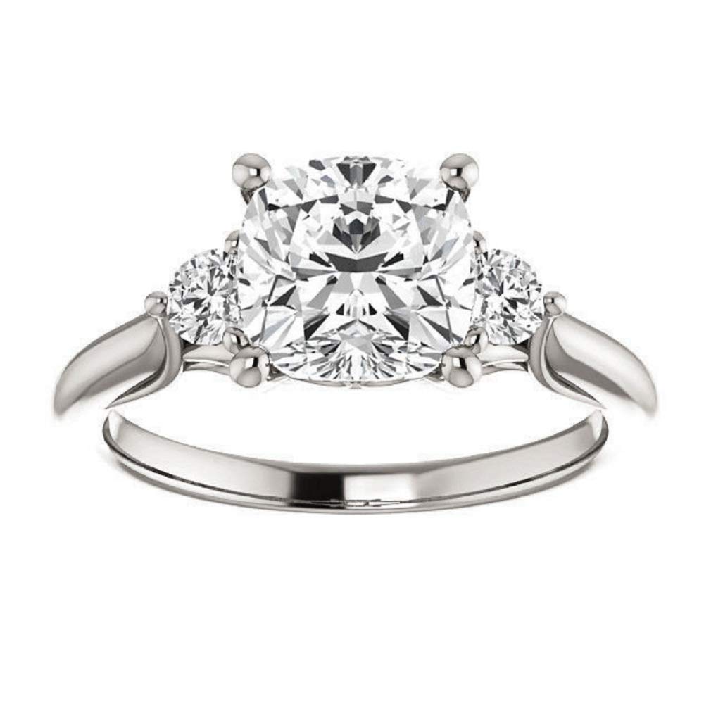ERAA JEWEL 3 Stone Moissanite Bridal Ring Set | 3 CT Pear Cut VVS1 Colorless Diamond Alternative | 925 Sterling Silver Engagement & Wedding Rings | Perfect Gift for Anniversaries, Proposals & Special Occasions