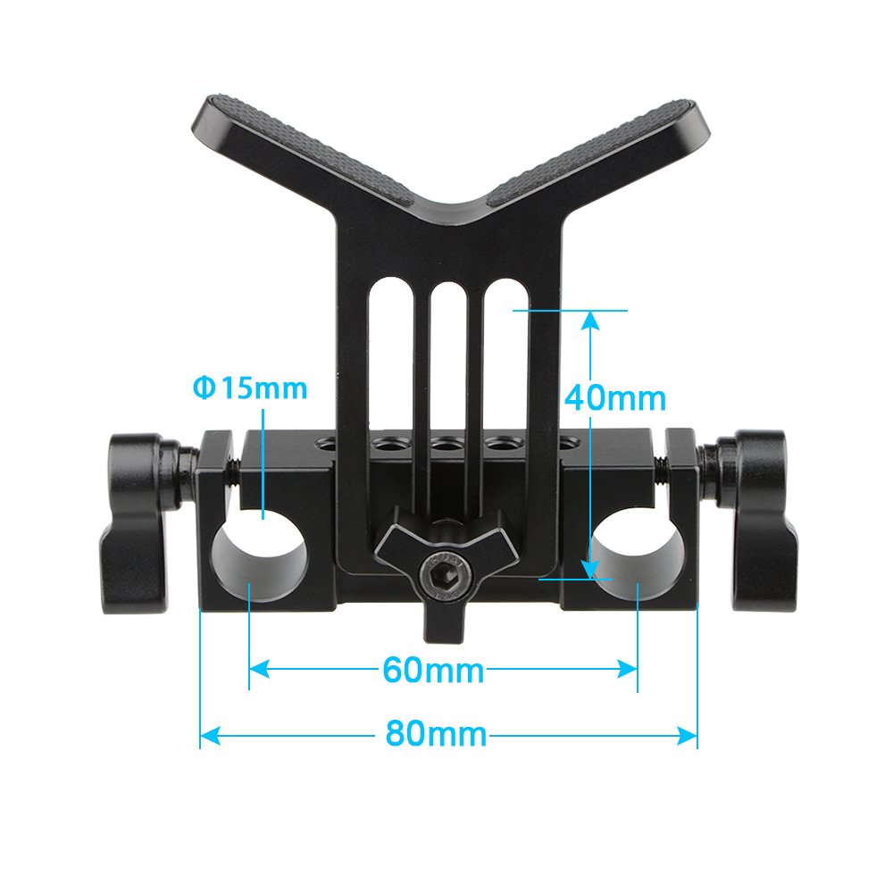 CAMVATE 15mm Lens Support Rod Clamp for DSLR Rig Rail System - Durable Aluminum Alloy Camera Accessory for Filmmaking & Photography (Model 1108) - Perfect for Vlogging, Cinematic Shoots & Studio Setups