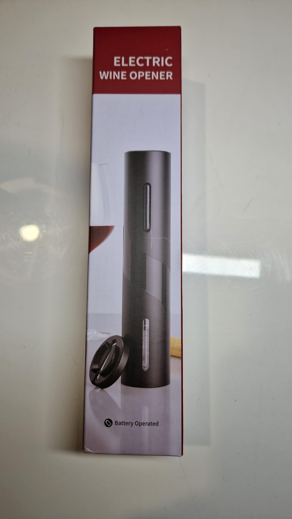 Electric Wine Opener Set with Battery Operation & Foil Cutter - Automatic Corkscrew, Rechargeable, Black - Perfect for Wine Lovers, Dinner Parties & Gifts