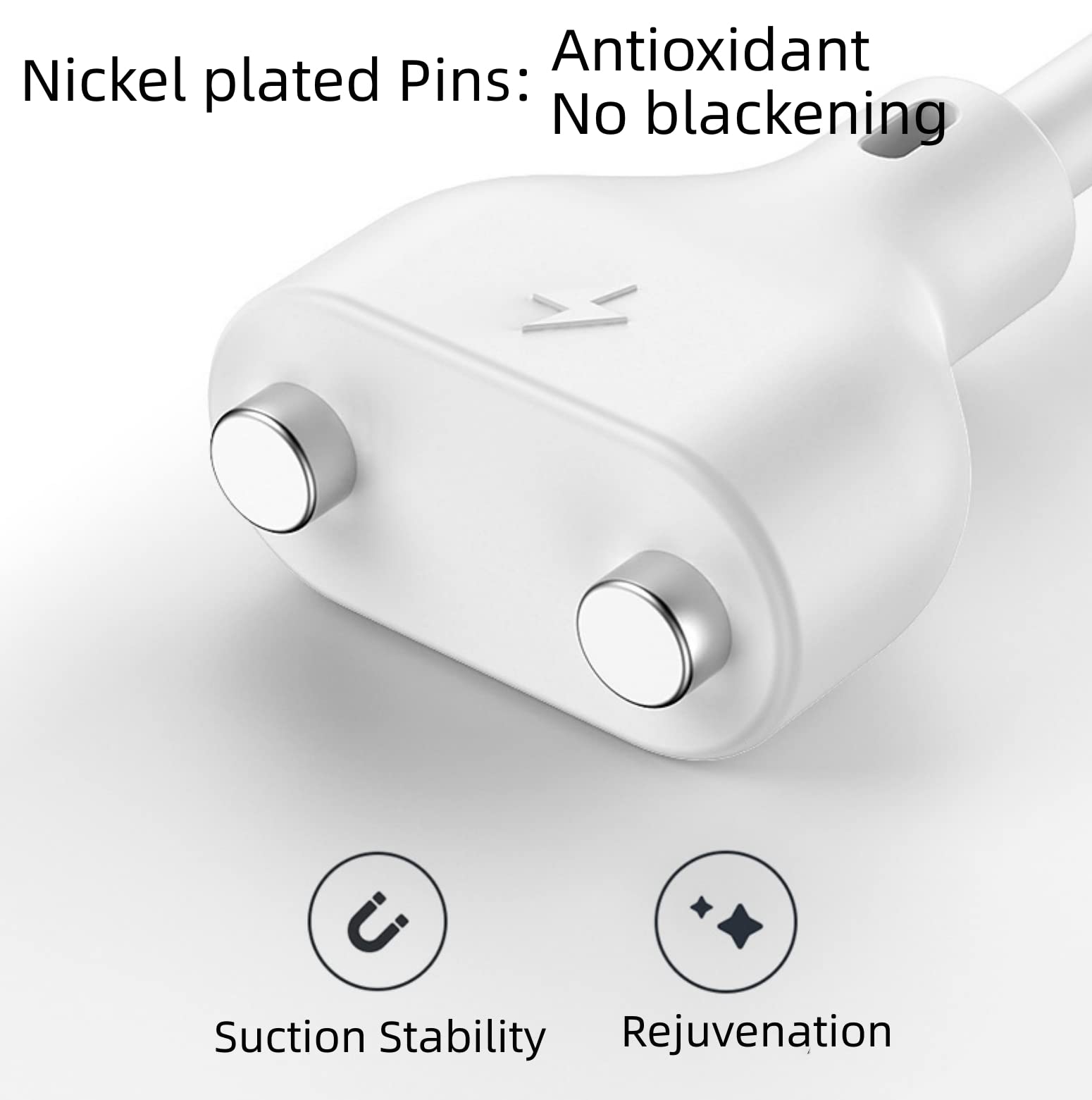 Kwevos Magnetic USB DC Charger Cable 2 Pack (1 Single Polarity & 1 Double Polarity) - 7mm 2-Pin 31.4 Inch Replacement Charging Cord for Adult Toys, Vibrators, Massagers, and Personal Care Devices - Perfect for Discreet Charging at Home or Travel