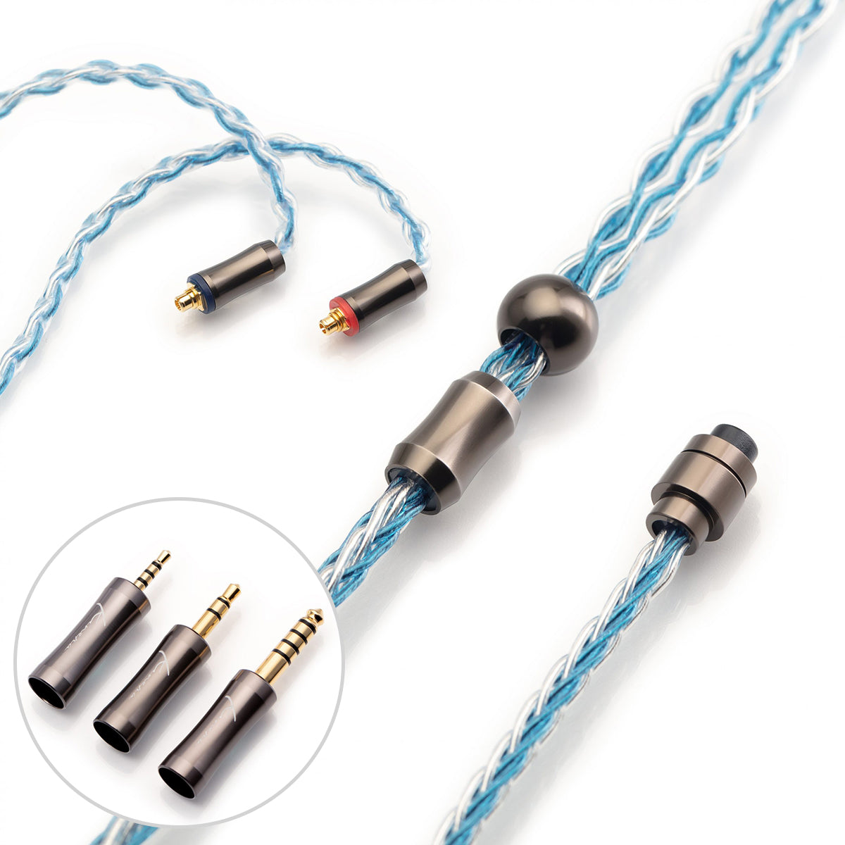 Kinera Ace OFC+OFC Silver Plated Cable - High-Quality Audiophile Headphone Cable for IEMs, Perfect for Music Lovers & Professional Musicians - Home Studio, Gaming, Travel Use