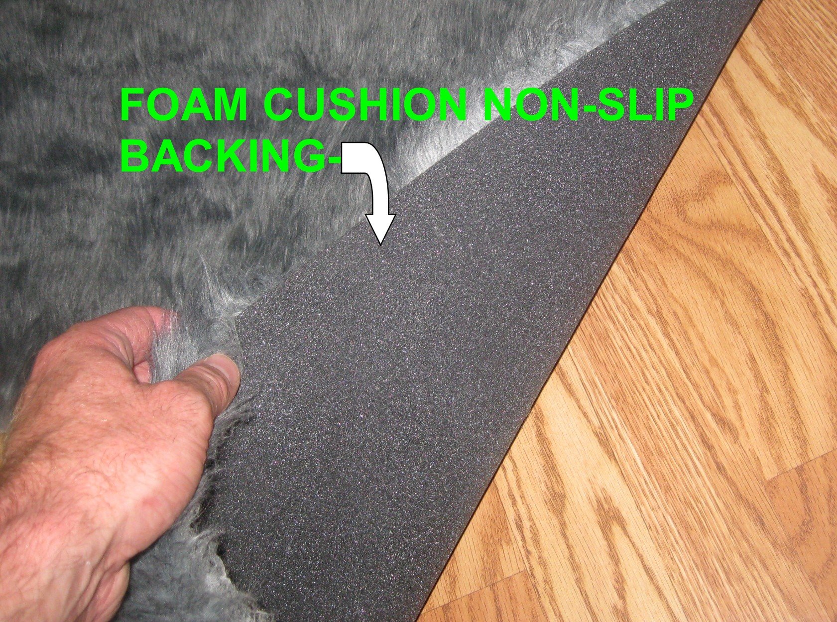 Flokati Faux Fur Area Rug 5x7 Feet - Soft Plush Shaggy Carpet for Living Room, Bedroom, Nursery - Luxurious Black Faux Fur Rug for Cozy Home Decor & Warm Winter Style