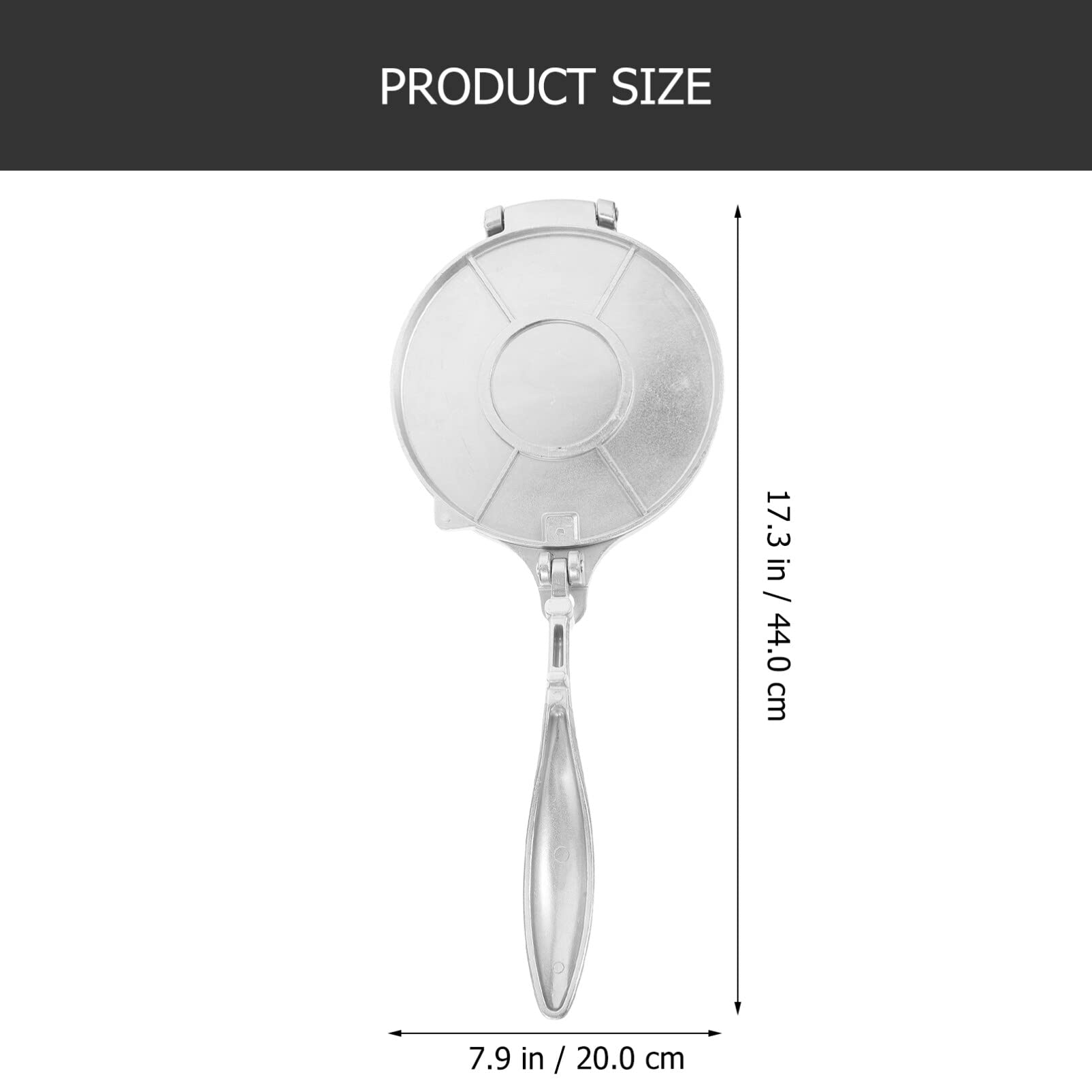 8-Inch ABOOFAN Tortilla Press - Dough Press for Quesadillas, Empanadas, Chapati & Roti - Heavy Duty Cast Iron Tortilla Maker with 20cm Silver Plates - Perfect for Mexican, Indian & Homemade Pizza Dough