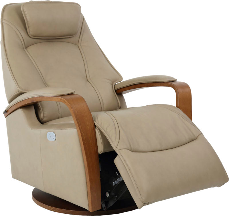 Premium Fjords Helsinki Power Recliner Chair - Electric Lift Recliner with Massage & Heat for Living Room, Home Theater, and Senior Comfort (Brown Leather)