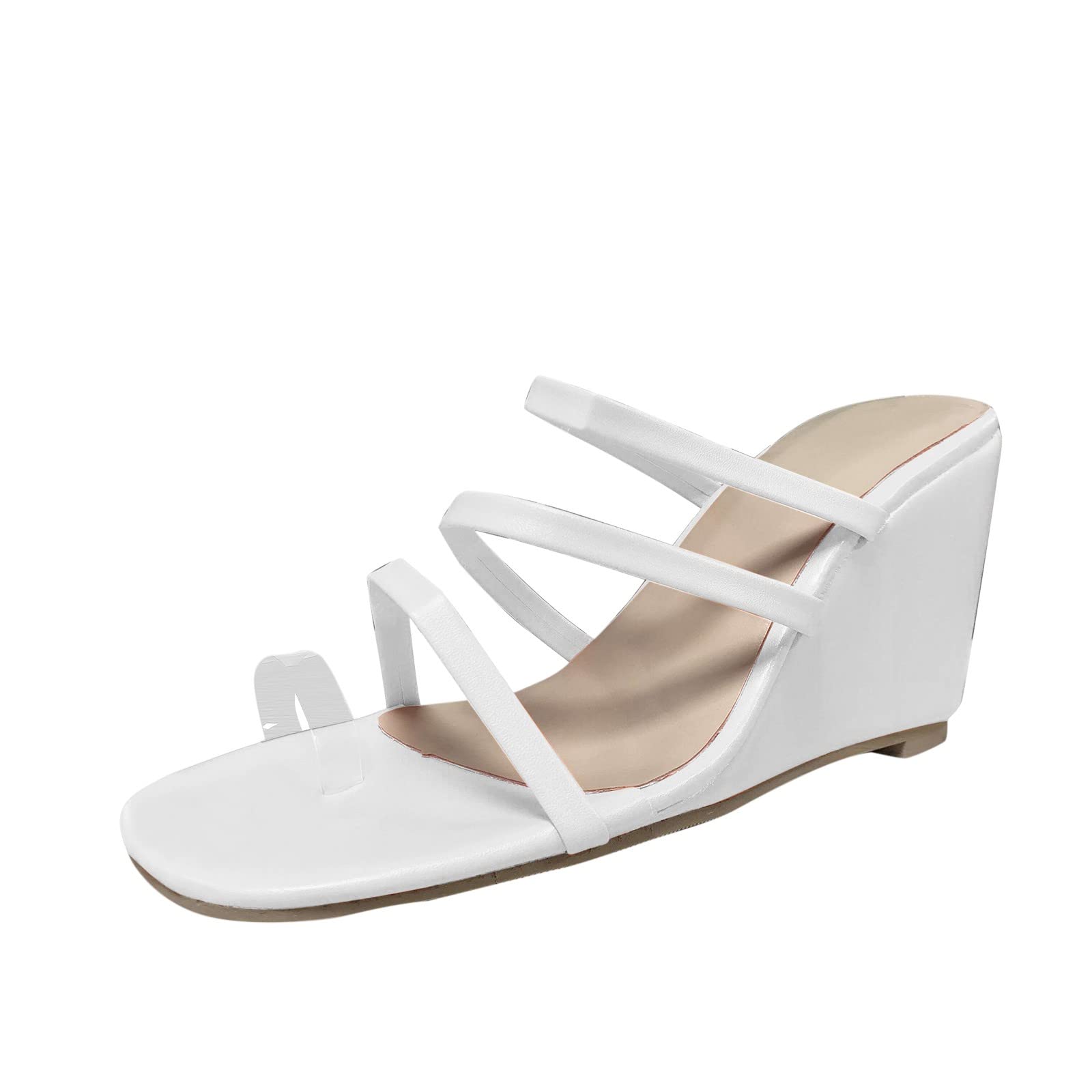 Women's High Heel Peep Toe Dress Sandals - Comfortable Spring & Summer Wedge Sandals for Casual Outings, Parties & Beach Vacations
