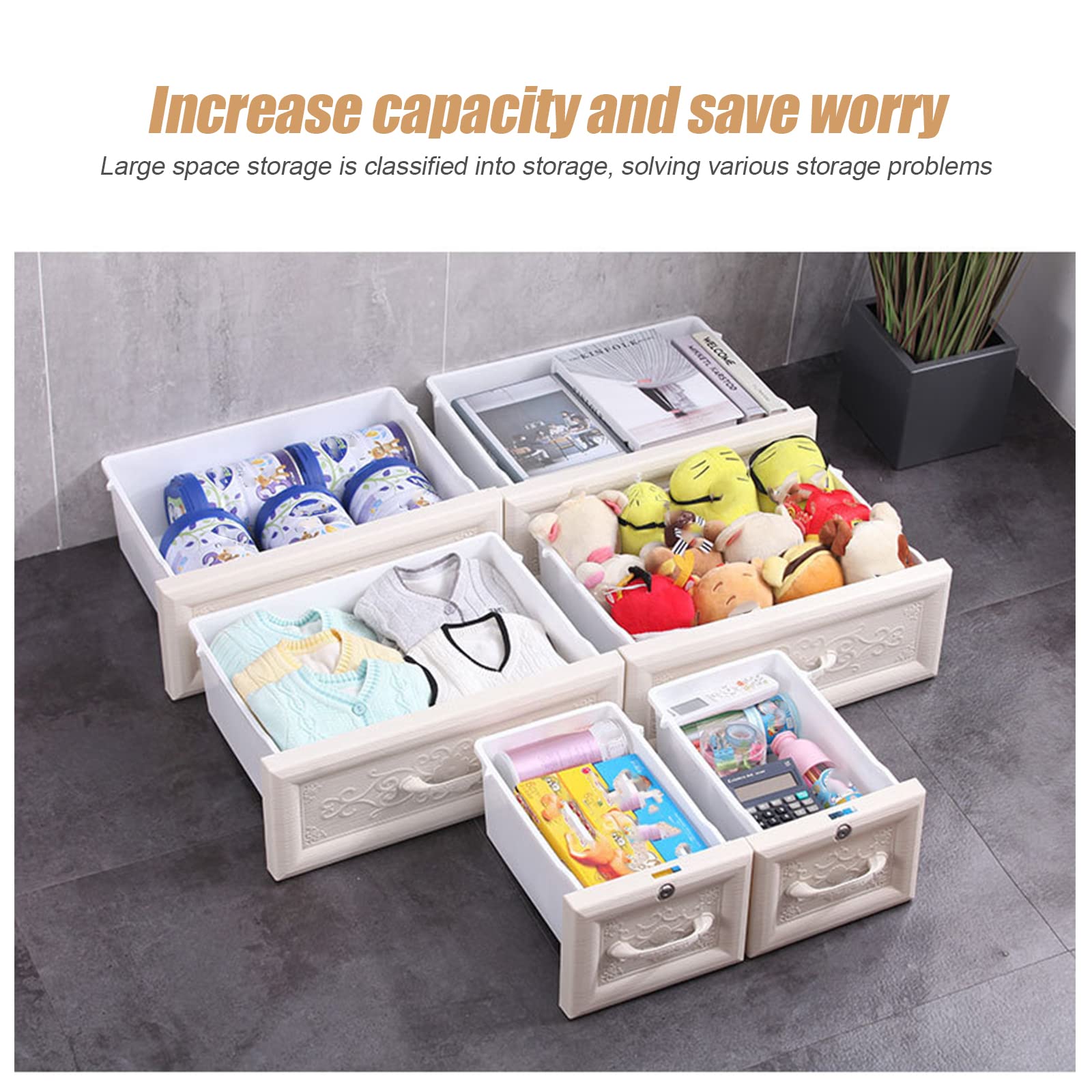 LOYALHEARTDY 6-Drawer Plastic Storage Cabinet - White Vertical Dresser Organizer for Clothes, Toys & Bedroom Organization | Space-Saving Closet & Playroom Furniture Solution