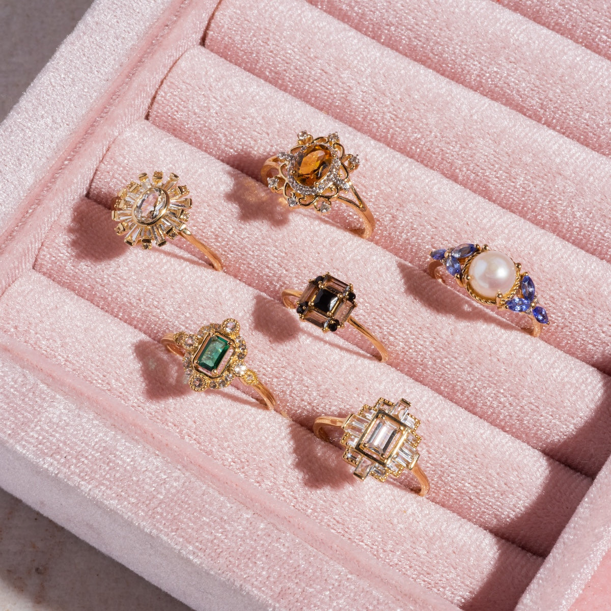 14K Gold Vintage Inspired Citrine Statement Ring - Elegant Dainty Jewelry for Women, Perfect for Weddings, Parties & Special Occasions
