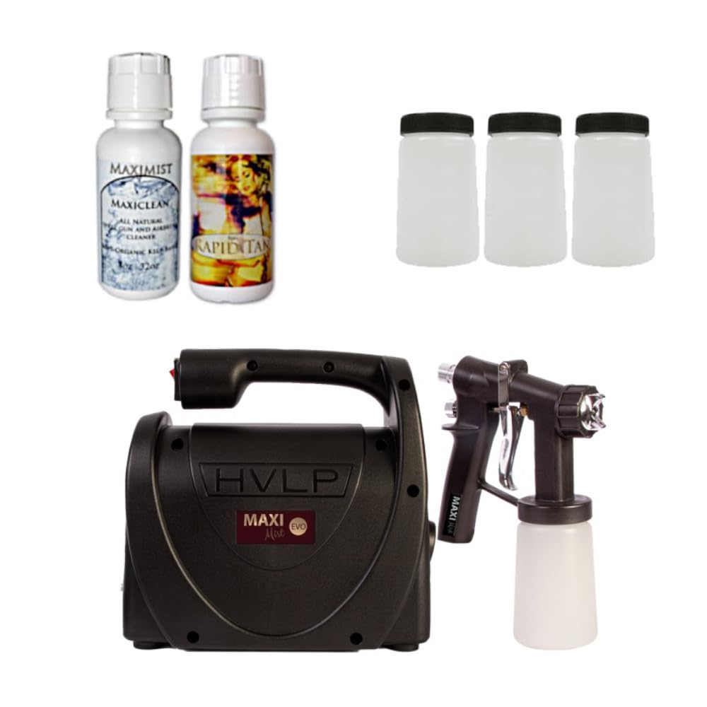 MaxiMist Elite Evo Sunless Spray Tan Machine - Professional Airbrush Tanning System for Salon & Home Use - Achieve Perfect Bronze Glow for Weddings, Vacations & Special Events