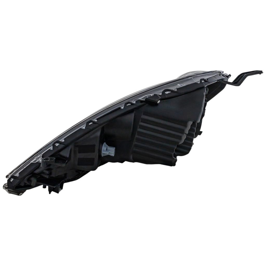 2009-2014 Honda Fit Passenger Side Headlight Assembly - Black Housing with Bulbs, DOT Certified (Replaces HO2503138) | CarLights360 | Perfect for Night Driving & Foggy Conditions
