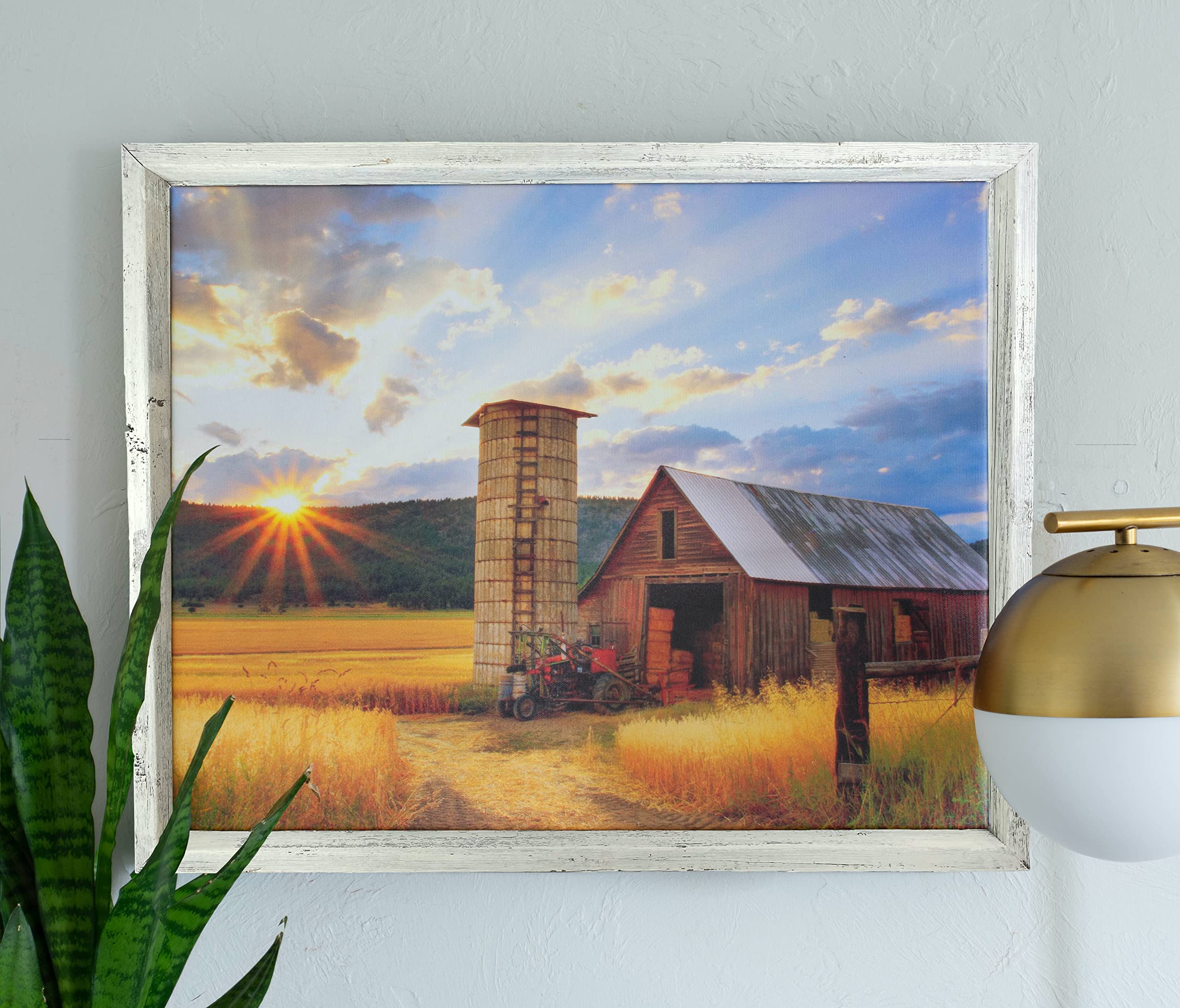 Rustic Barnwood Canvas Frame 20