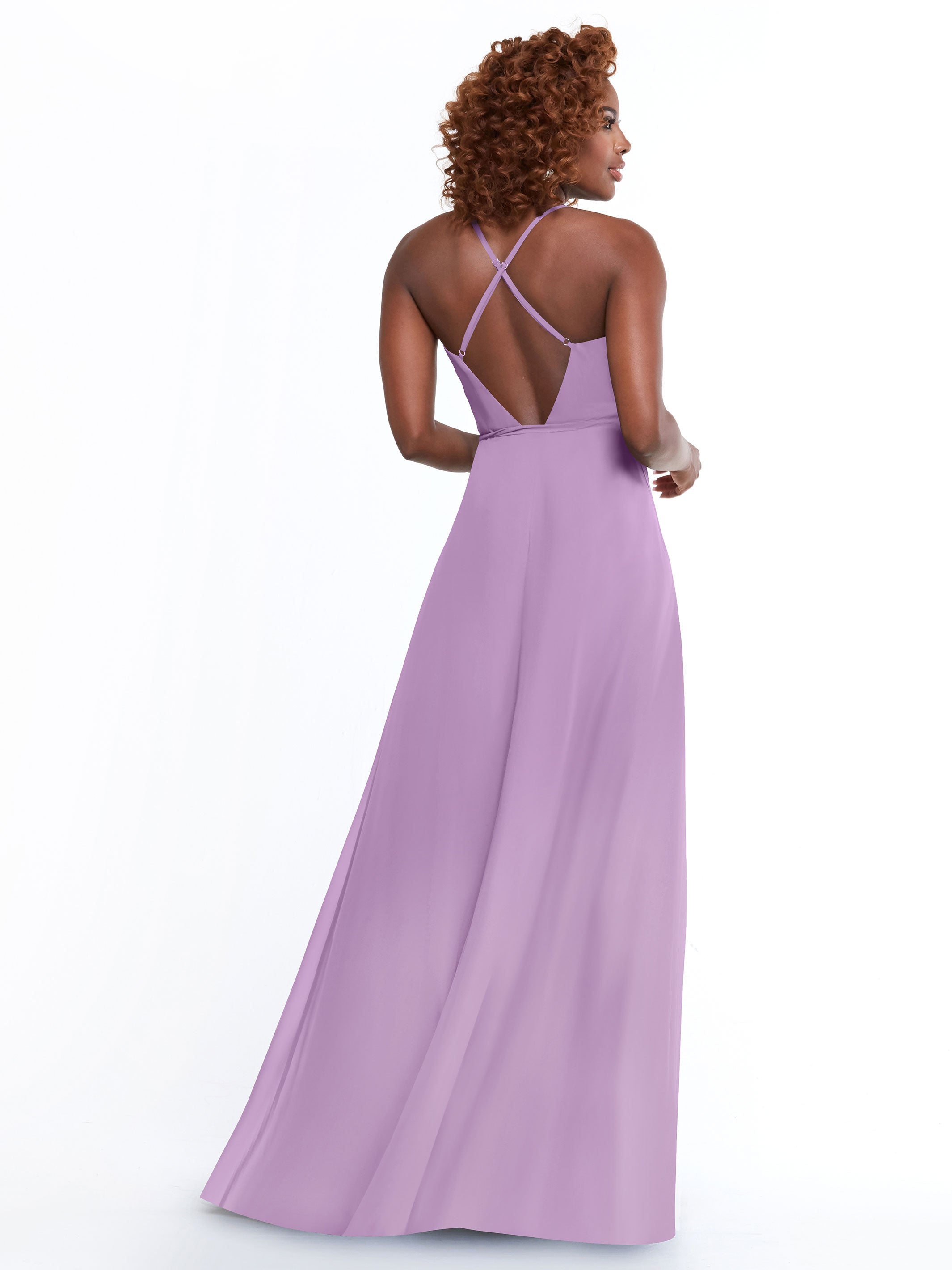 Elegant 80171 Sheath Chiffon Bridesmaid Dress with Adjustable Self-Tie Waist Sash - Perfect for Weddings, Formal Events & Special Occasions