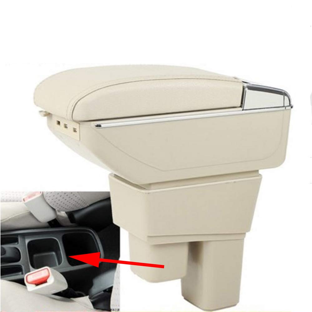 7 USB Car Armrest for Honda Fit/Jazz 2009-2013 - Center Console Organizer for Road Trips