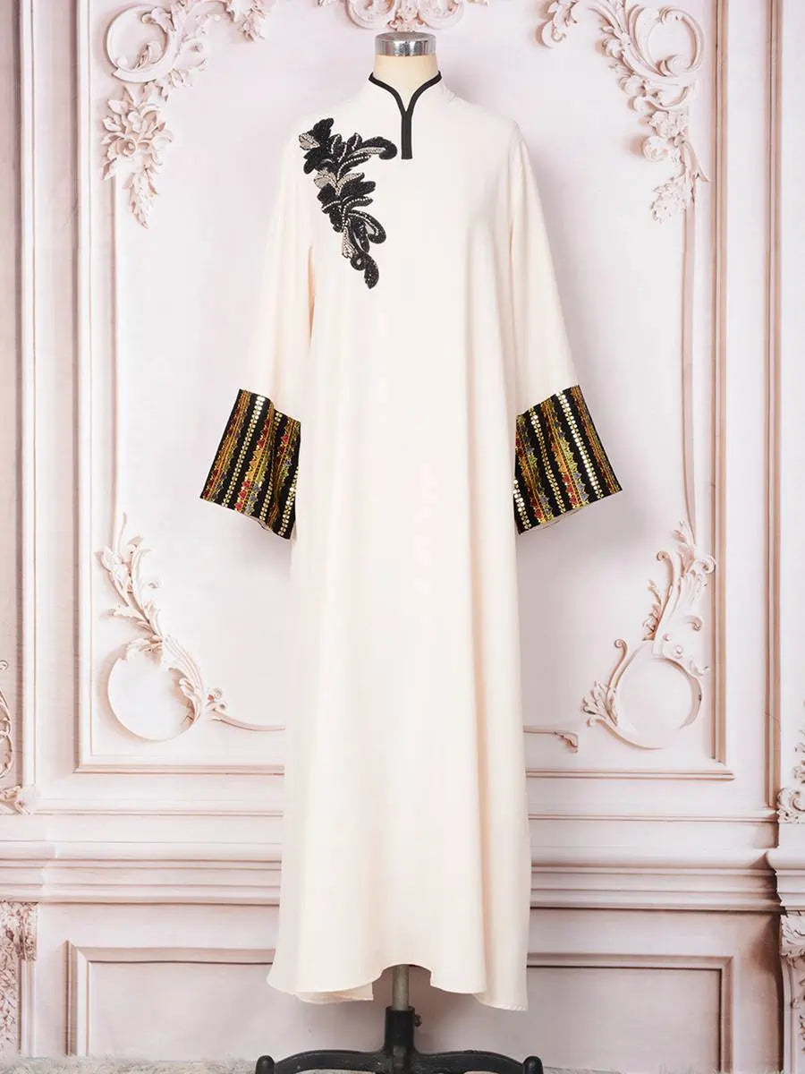 Elegant Eid Beads Caftan Dress for Women - Stylish Kaftan #25380 - Perfect for Eid Celebrations, Parties, and Special Occasions