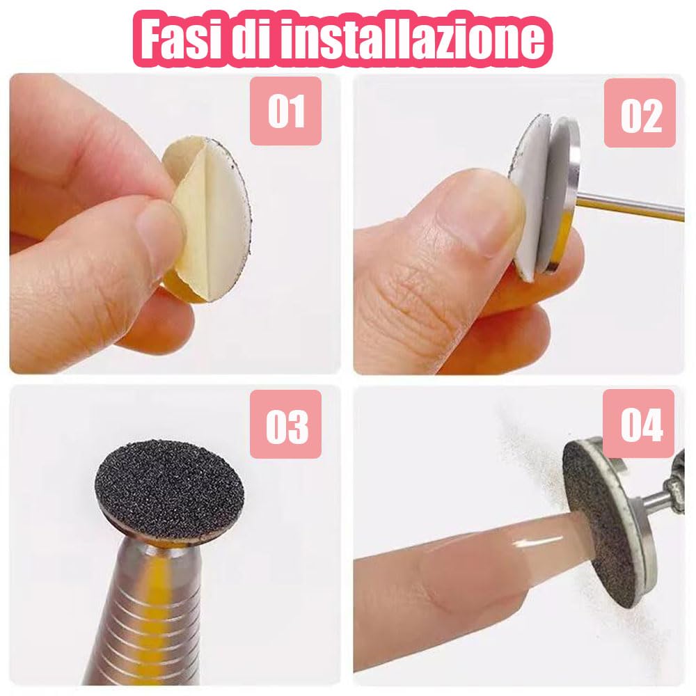 Bestgle 25mm Abrasive Pedicure Discs - Professional Foot Grinder Sandpaper Pads for Callus Removal, Home Pedicure Accessories - Long Lasting & Durable for Smooth Feet Care (Perfect for At-Home Spa & Salon Use)