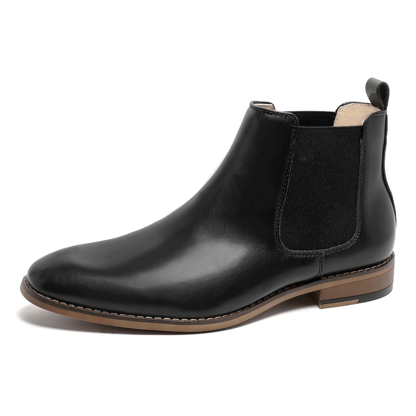 **Men's Classic Elastic Chelsea Boots - Waterproof Dress Ankle Boots for Casual & Formal Wear - Perfect for Office, Date Night & Outdoor Activities**