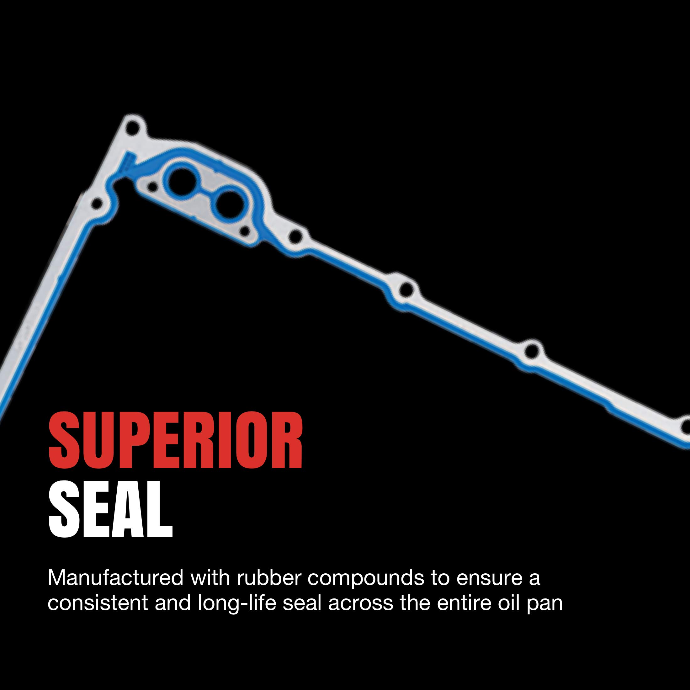 FEL-PRO OS 30894 R Oil Pan Gasket Set - High Performance Replacement for Engine Oil Leak Repair - Perfect for Automotive Maintenance & DIY Car Repairs