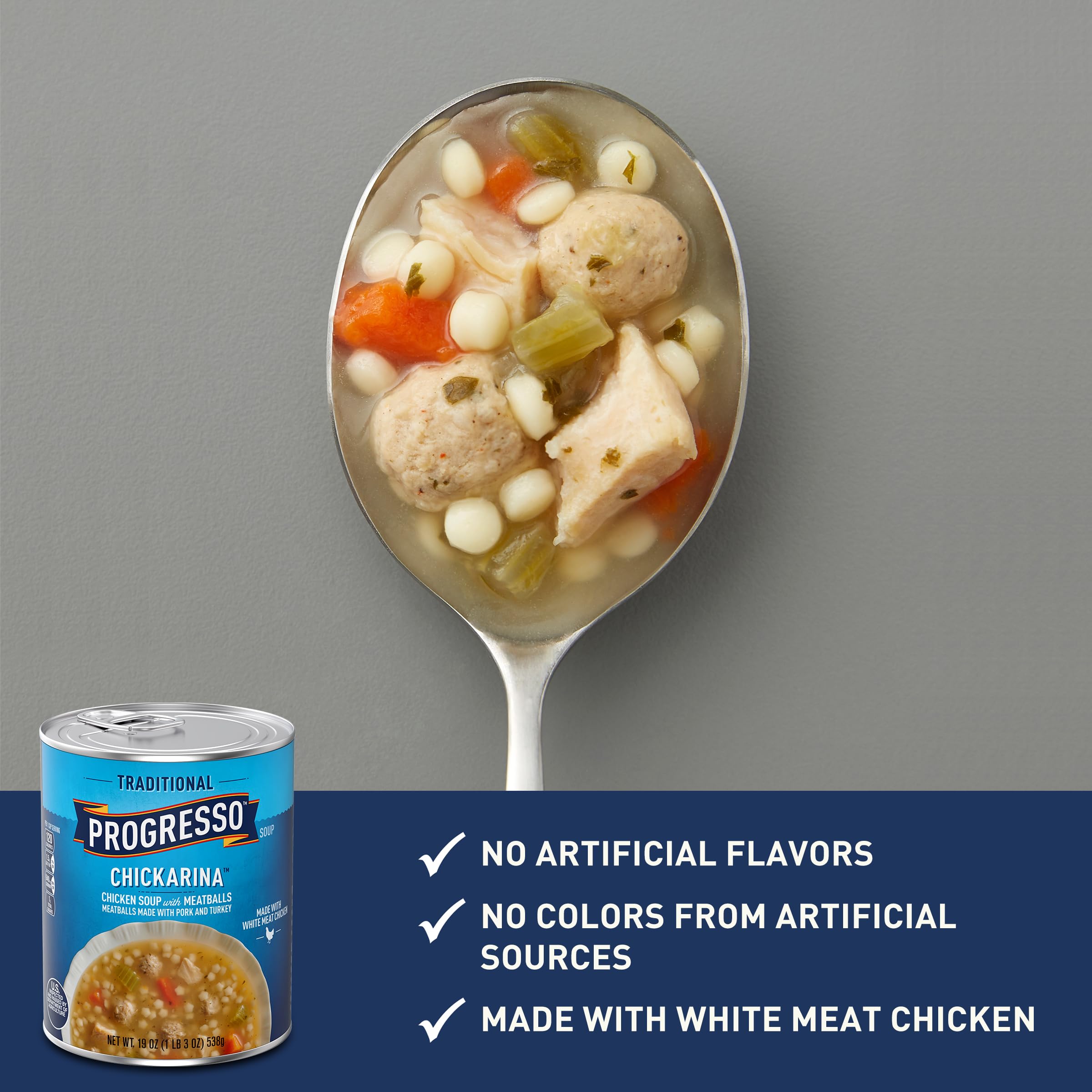 Progresso Chickarina Soup - Traditional Italian Canned Pasta Soup, 19 oz (Pack of 6) | Hearty Comfort Food for Quick Lunches & Cozy Family Dinners