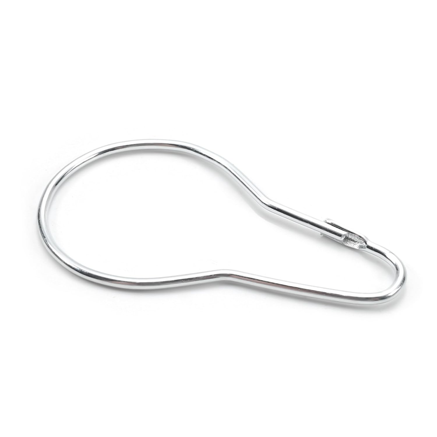 10Pcs Iron-Zinc Alloy Shower Curtain Rings - Rust-Resistant Metal Hooks for Bathroom Curtains & Liners (Silver Tone) - Perfect for Home, Apartment, Hotel Bathroom Decor & Organization