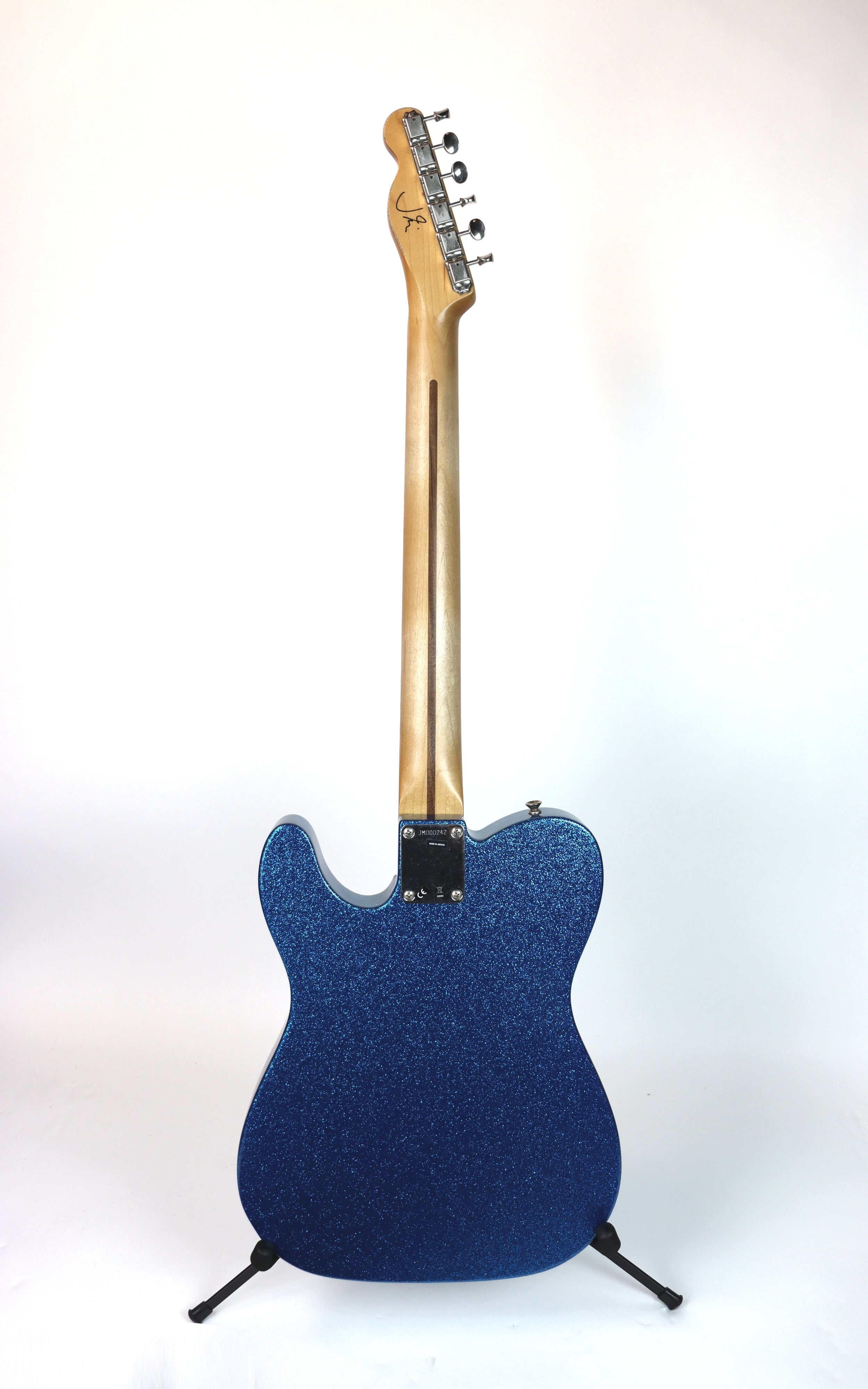 Fender J Mascis Telecaster Electric Guitar - Bottle Rocket Blue Flake Finish | Professional Grade for Rock, Blues & Stage Performance