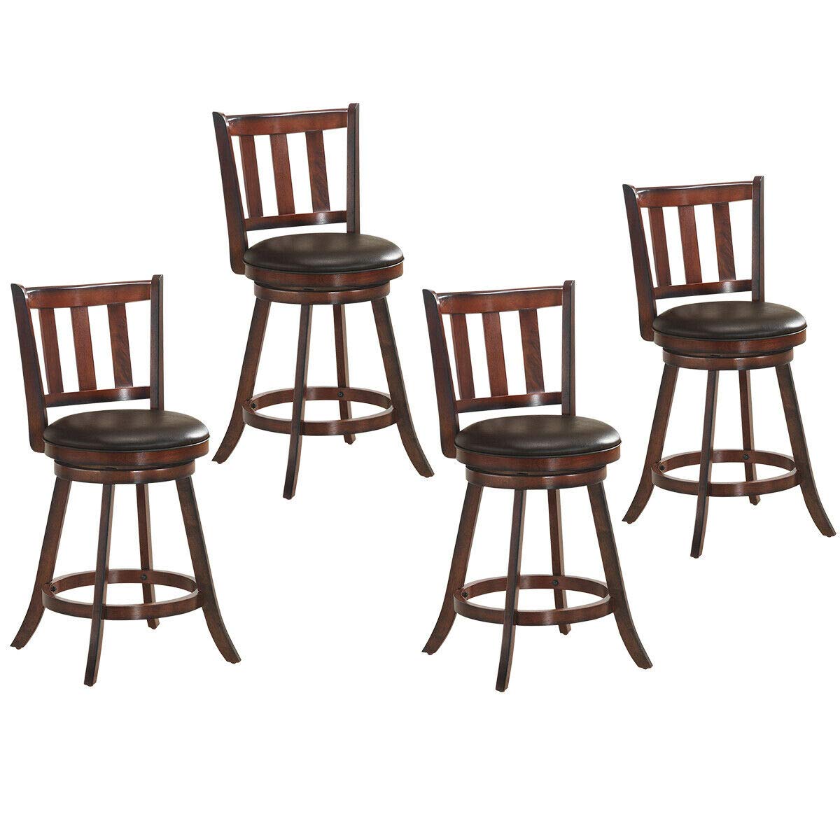 COSTWAY 4-Piece Bar Stool Set - 25