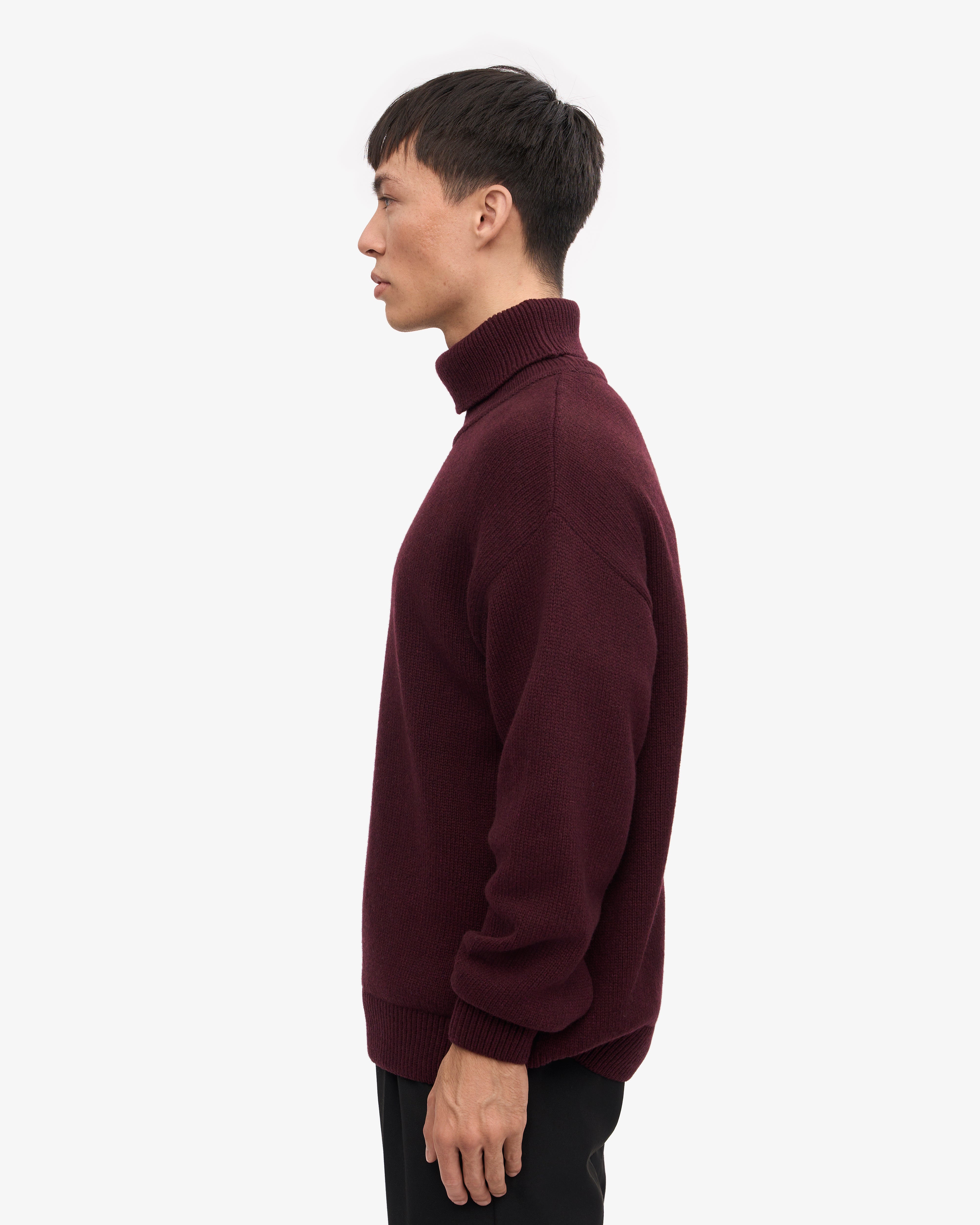 Premium Merino Wool Turtleneck Sweater for Women - Warm Oxblood Red Winter Pullover - Perfect for Office, Date Night & Cold Weather Fashion
