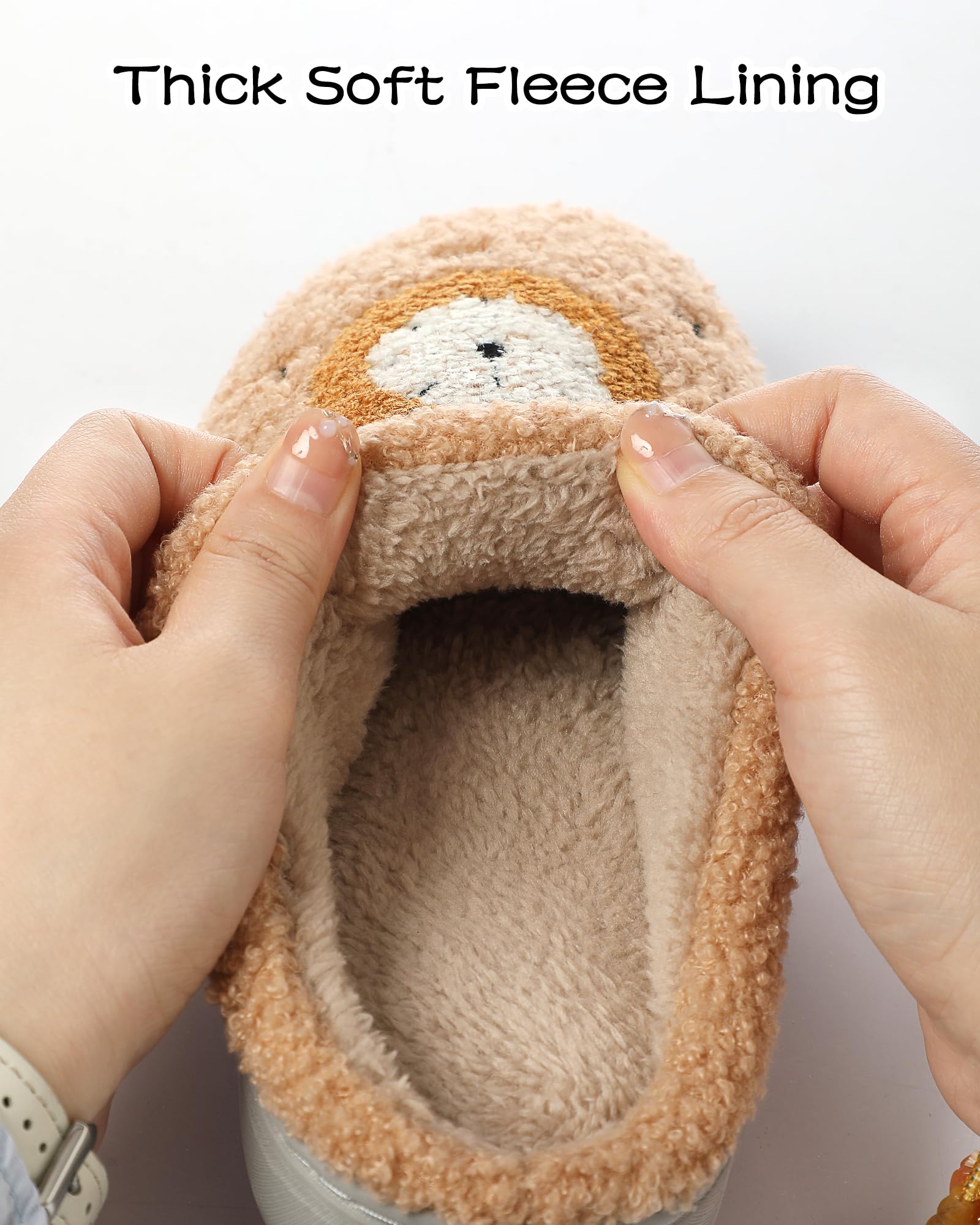 Cysincos Cozy Winter Slippers for Women & Men - Plush Fuzzy House Slides with Non-Slip Sole (Size 5.5-12.5) | Warm Indoor/Outdoor Home Footwear for Relaxing & Lounging