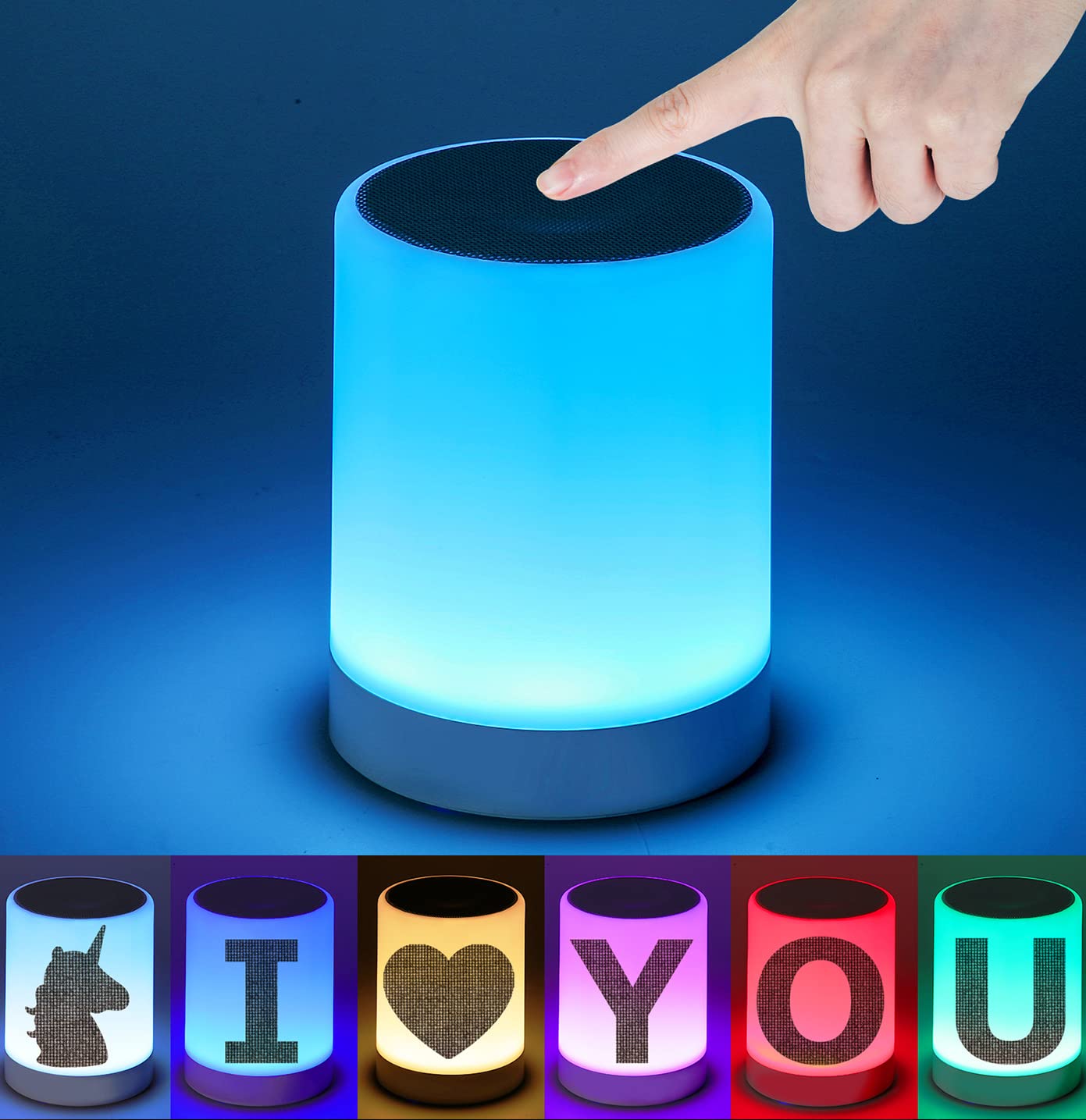 Touch Control Night Light - Dimmable Color Changing LED Bedside Lamp for Bedroom & Living Room Decor | Perfect Birthday Gift for Teens (10-14 Years Old) | Ideal for Reading, Relaxation & Nighttime Safety