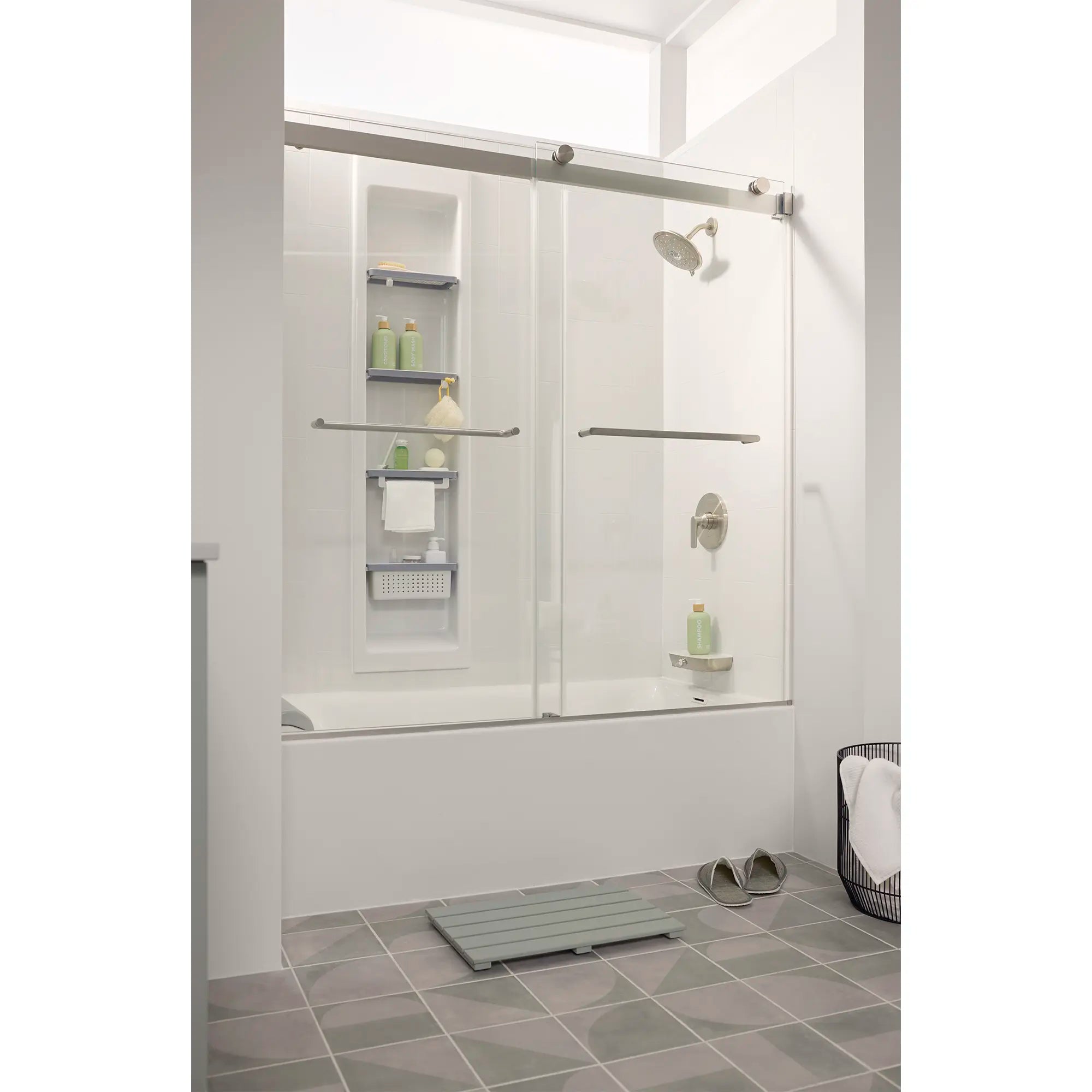 60 x 32 x 72 Inch Vertical Tile Bath Wall Set - Waterproof Shower Panel System for Modern Bathroom Renovation | Perfect for Home Spa, Luxury Bath & Shower Area Upgrade