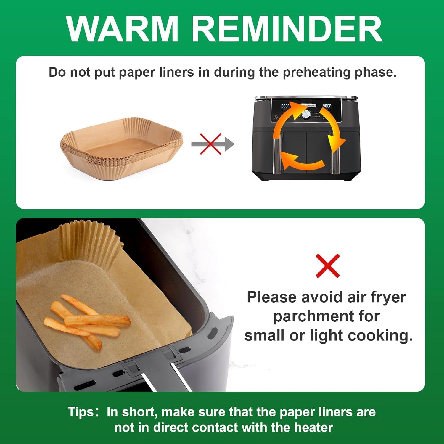 Disposable Air Fryer Liners for Instant Pot Vortex Plus 6QT XL - 100 Pack Non-Stick Parchment Paper Sheets - Perfect for Healthy Cooking, Roasting & Baking at Home