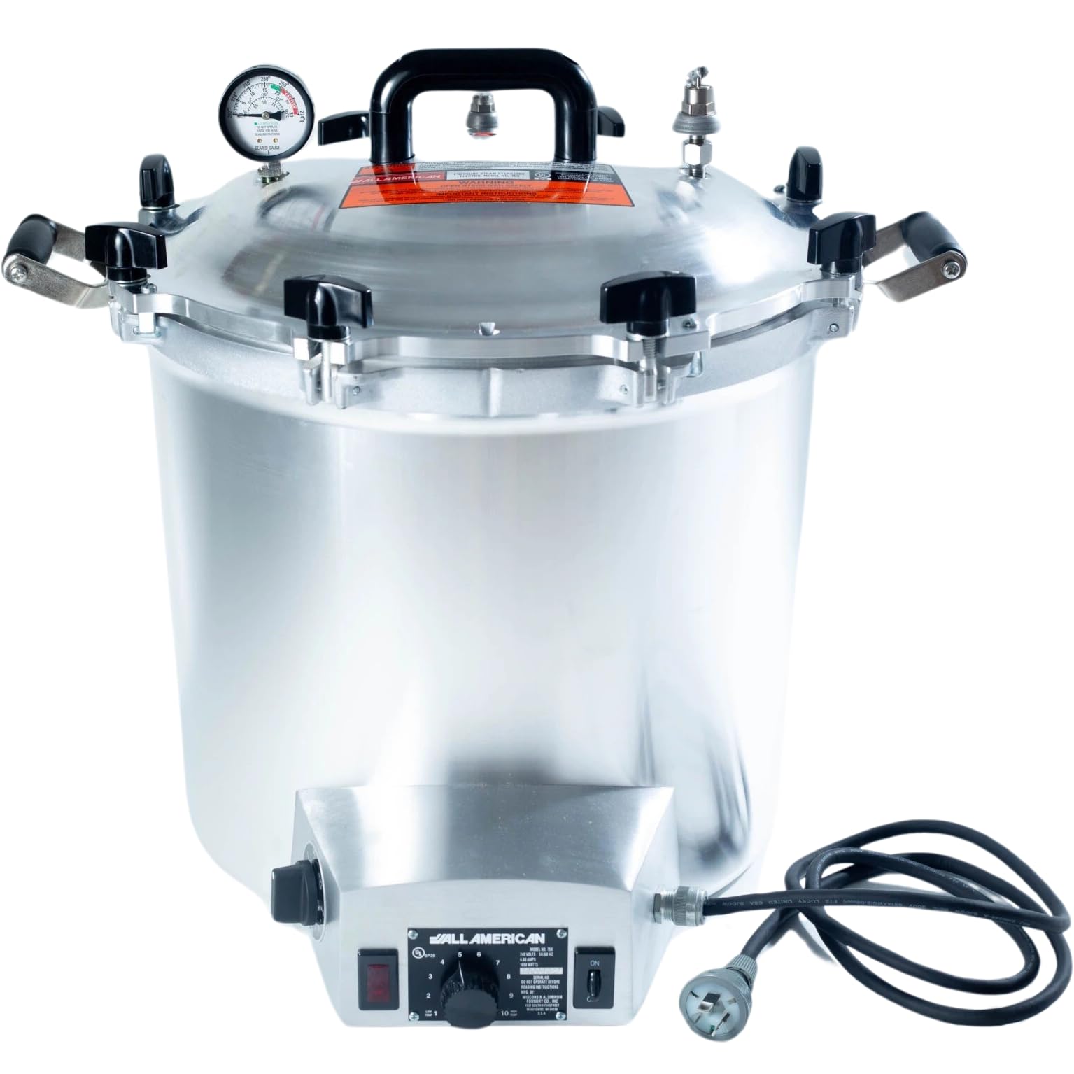 All American 1930 75X Electric Sterilizer - 41 Quart Capacity with Metal-to-Metal Seal & Included Rack - Made in USA | Perfect for Home Canning, Medical Equipment Sterilization & Laboratory Use