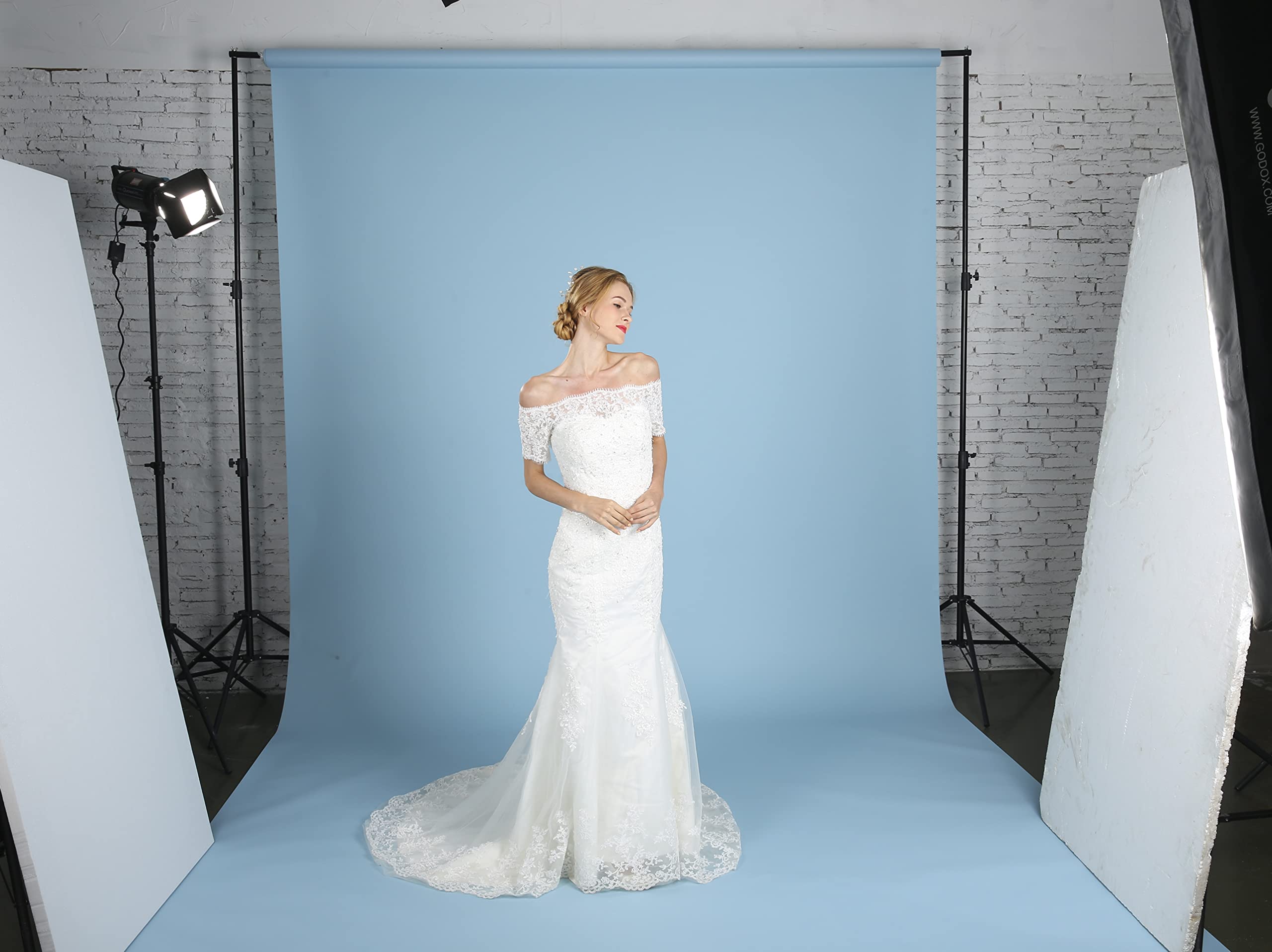 Sky Blue Photo Backdrop Paper Roll 53