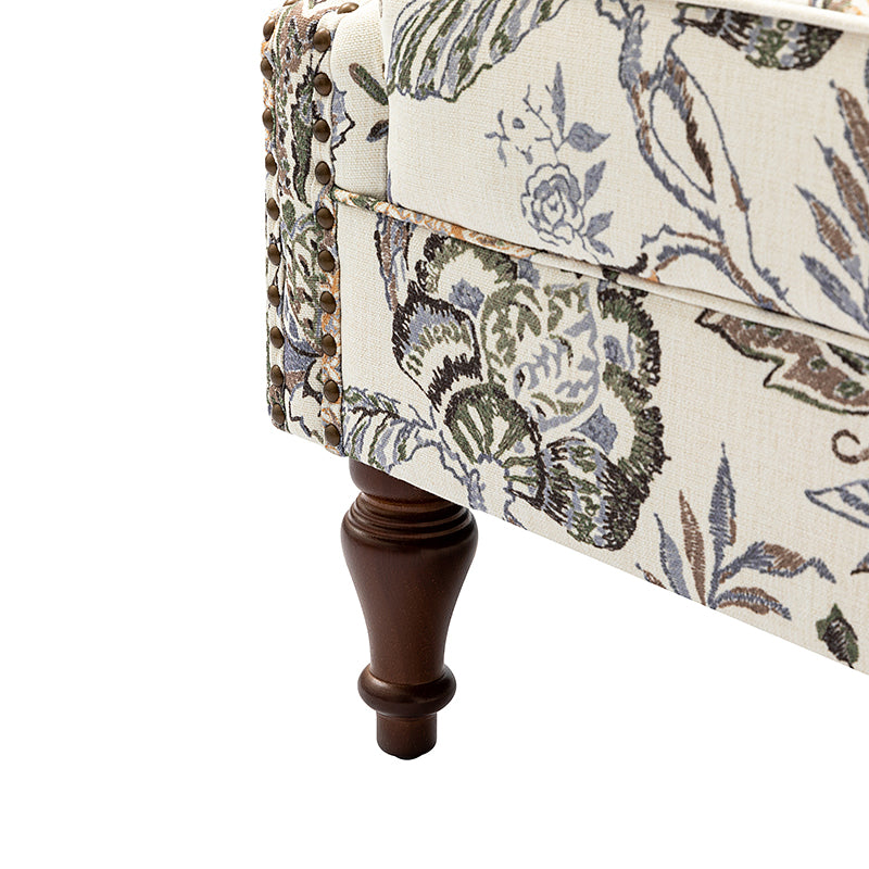 Felix Upholstered Wingback Armchair with Spindle Legs - Comfortable Living Room Chair for Reading & Relaxing - Perfect for Home Office, Bedroom or Lounge Area