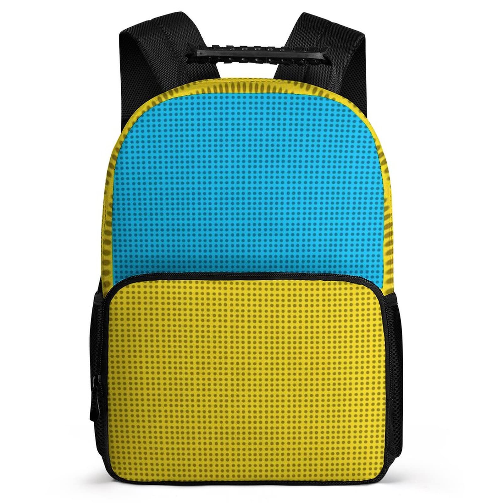 Ukraine Flag Blue & Yellow Dots Anti-Theft Backpack - Large Capacity Laptop Travel Backpack for Women, Men, College & High School Students - Perfect for School, Work, Travel & Daily Commute
