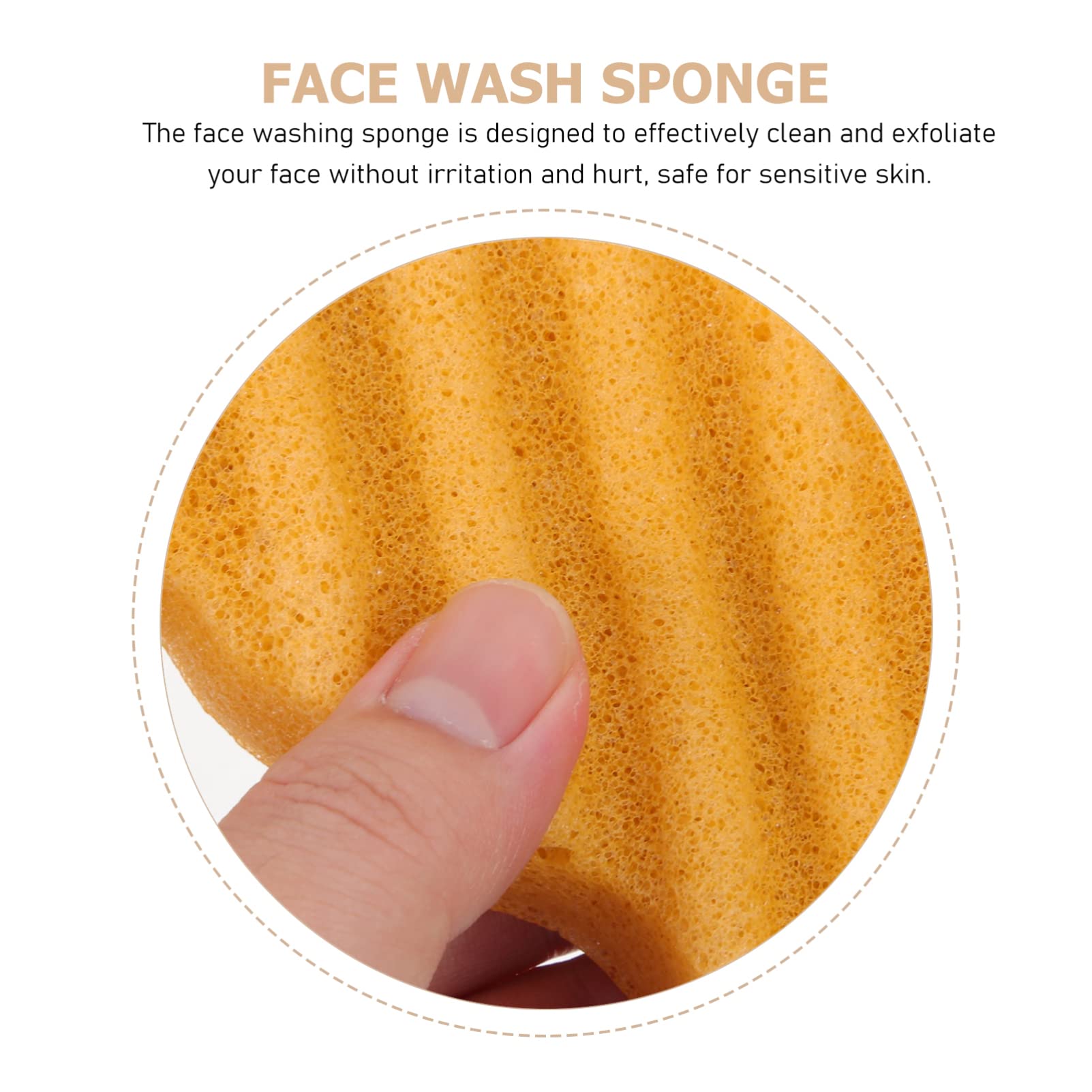 FOMIYES 3-Pack Exfoliating Bath Sponges for Face & Body - Gentle Facial Cleansing Sponge, Soft Baby Bath Sponge, Shower Scrubber - Perfect for Travel, Daily Skincare & Bathing Routine