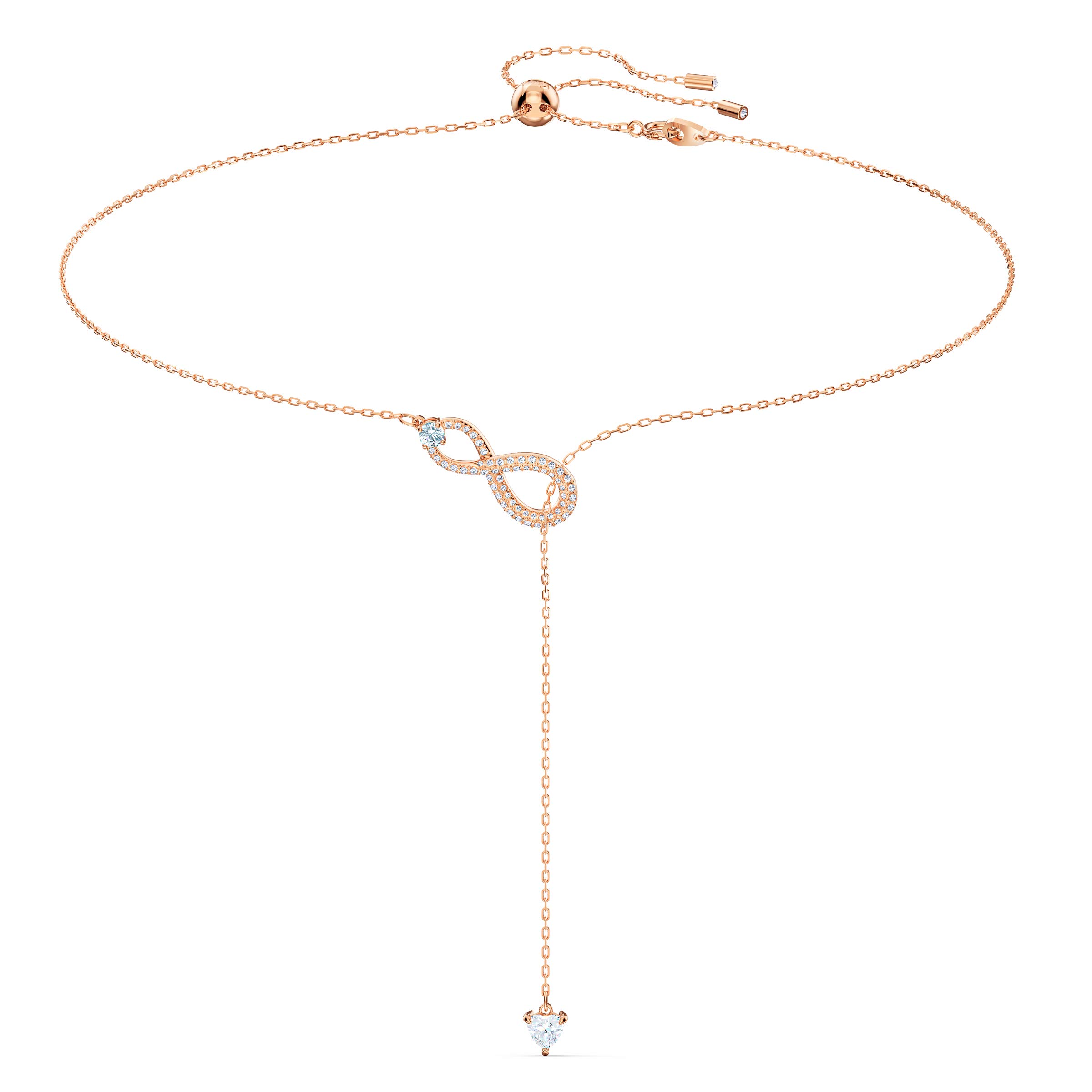 SWAROVSKI Infinity Twist Jewelry Collection - Elegant Bracelets & Necklaces with Rhodium & Rose Gold Finish, Sparkling Clear Crystals | Perfect for Weddings, Anniversaries & Special Occasions