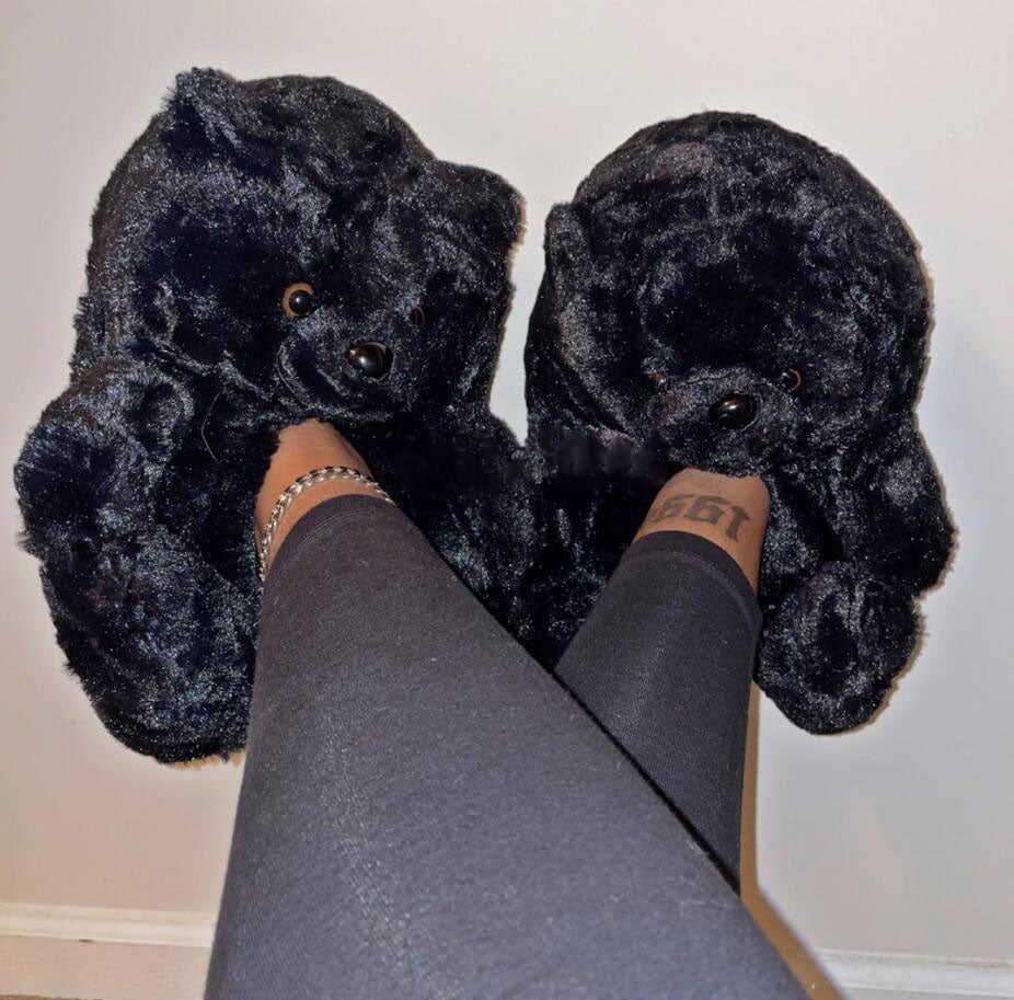 Cozy Women's Teddy Bear Slippers - Soft Plush House Shoes for Indoor Comfort & Warmth - Perfect Gift for Her, Christmas, Valentine's Day & Relaxing at Home