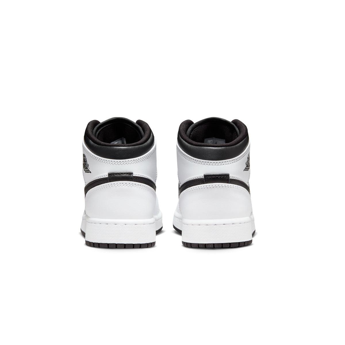 Kids Air Jordan 1 Mid Sneakers - White Basketball Shoes for Boys & Girls - Perfect for School, Sports & Casual Wear