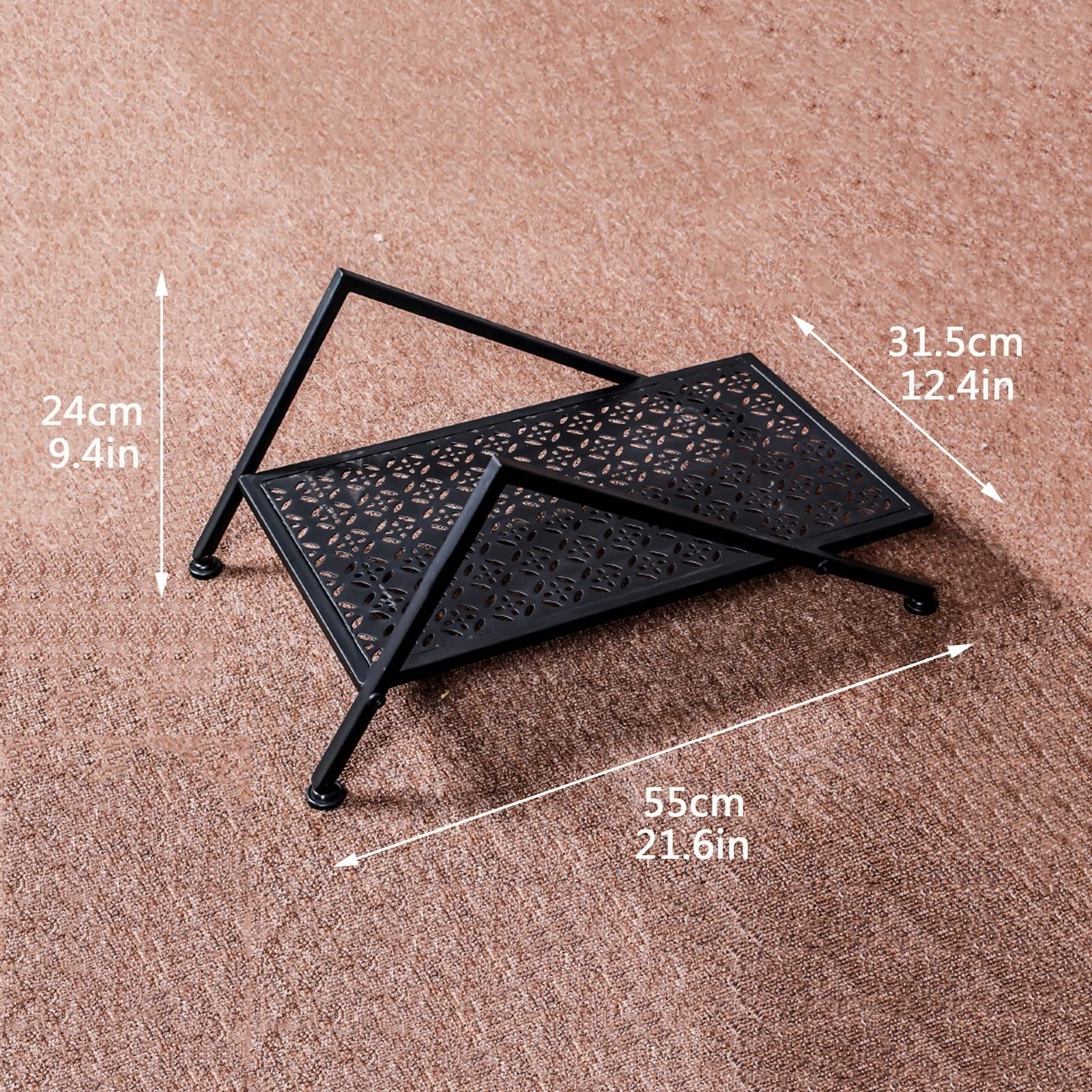 VIORED CPU Stand - Heavy Duty Desktop PC Case Holder with Side Metal Bracket | Computer Tower Storage Rack | Space-Saving Home & Office Organization Solution | Perfect for Gaming Setups & Workstations
