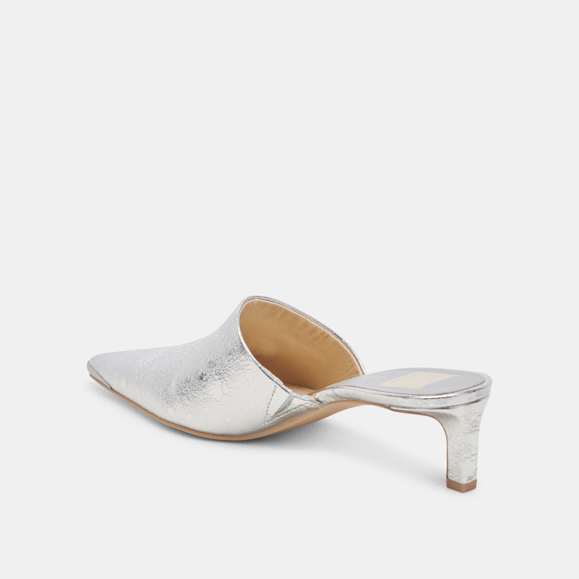 LEXY Women's Silver Distressed Leather High Heels - Elegant & Comfortable Party Shoes for Weddings, Prom & Evening Events