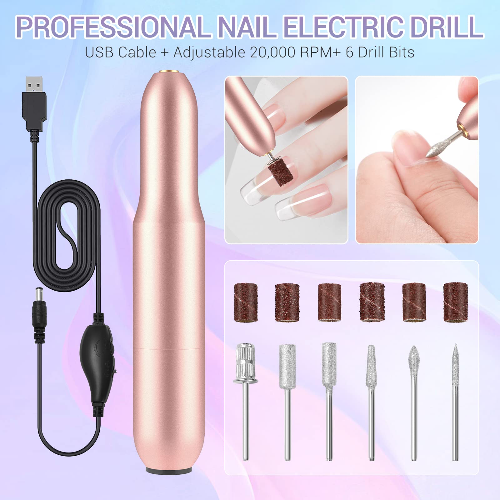 Cooserry Professional Acrylic Nail Kit with Electric Drill - Complete Set with Acrylic Powder, Monomer Liquid & Nail Drill Bits for Salon-Quality Nail Extensions | Perfect for Home Manicures, DIY Nail Art & Professional Nail Designs